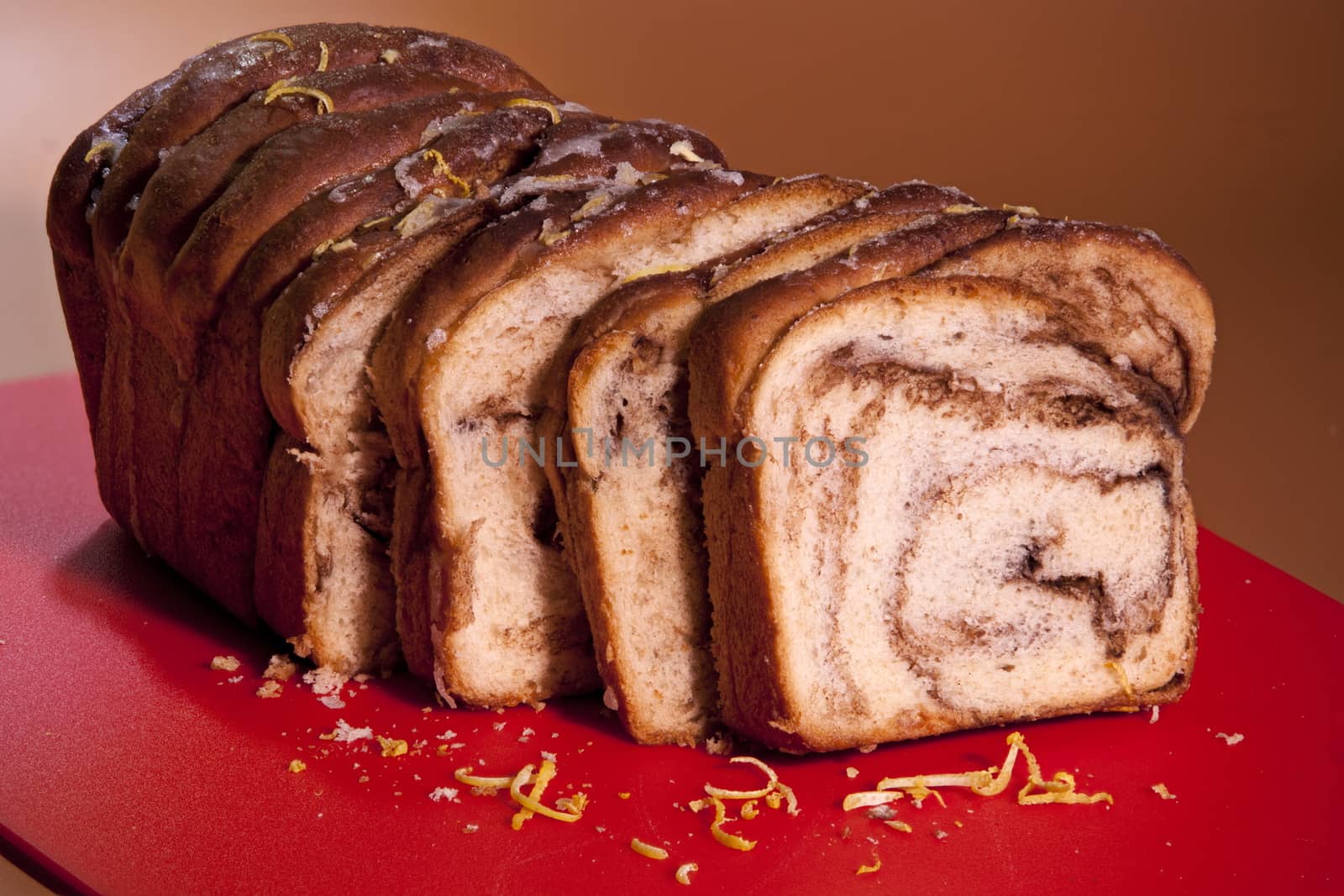 slice freshly crusty bread. Sweet with cinnamon  roasted crust texture