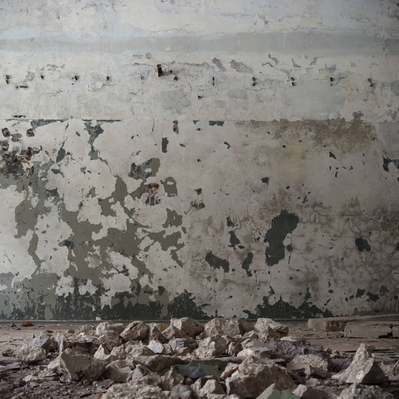ruins of a very heavily polluted industrial factory, industrial series
