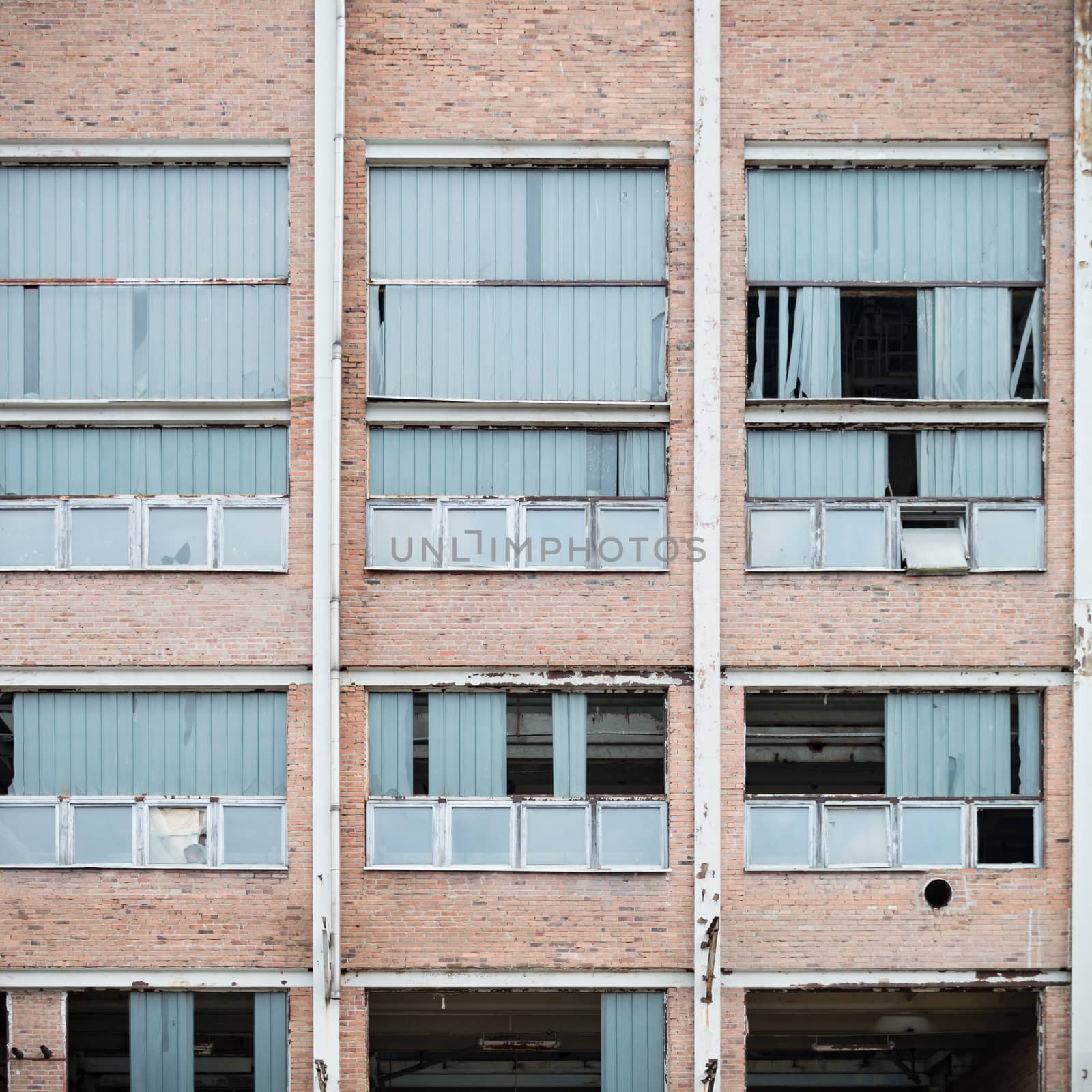 ruins of a very heavily polluted industrial factory, industrial series