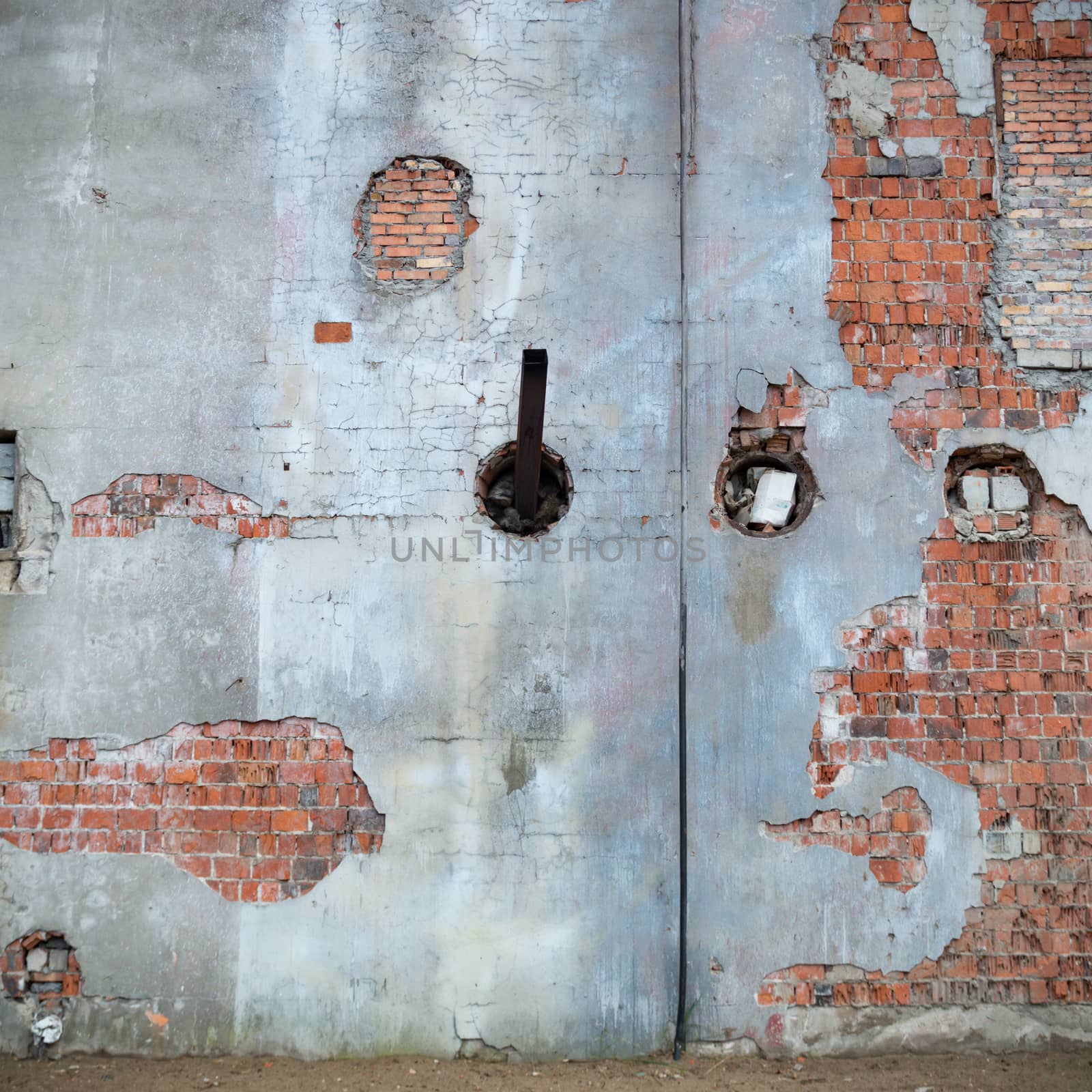 ruins of a very heavily polluted industrial factory, industrial series