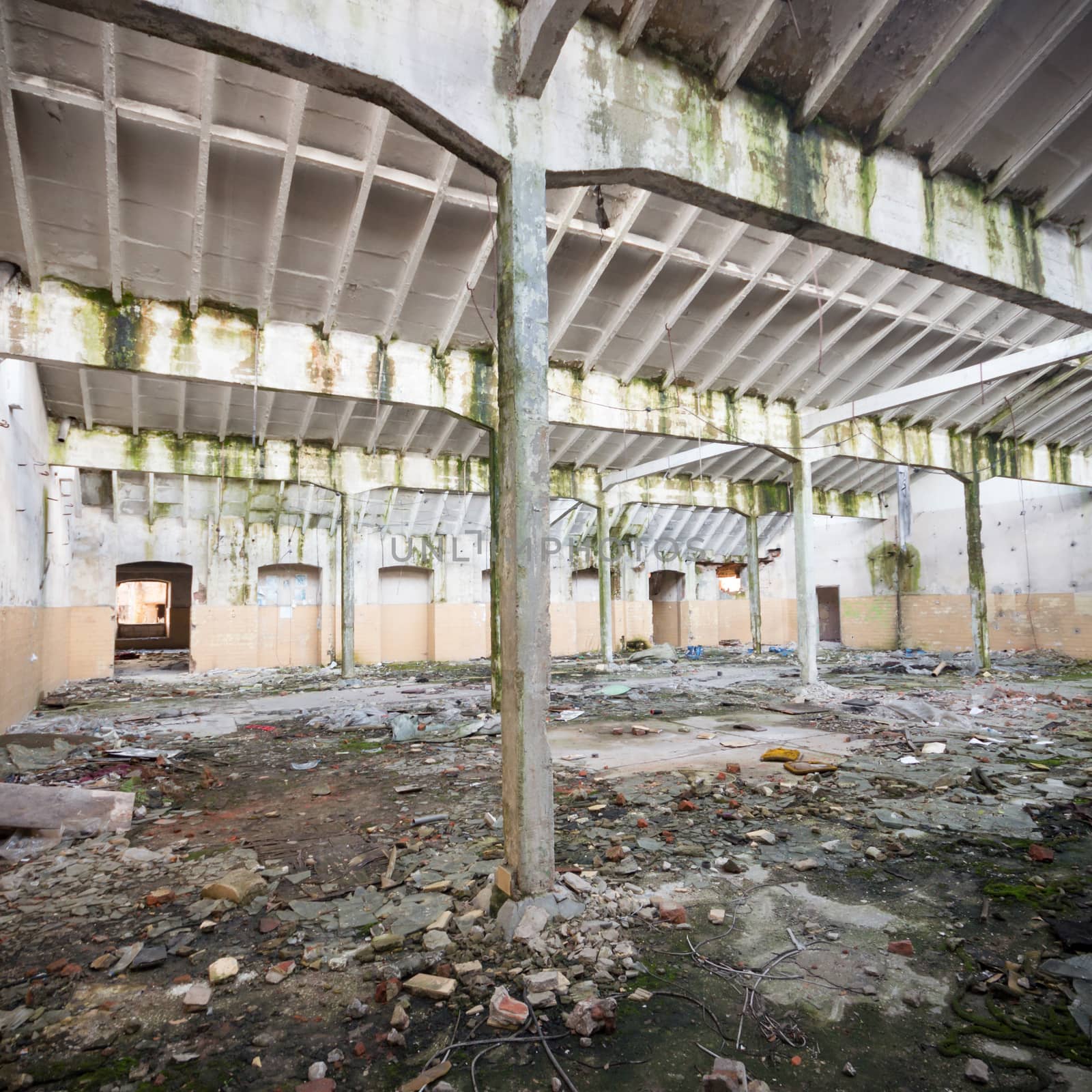 ruins of a very heavily polluted industrial factory, industrial series