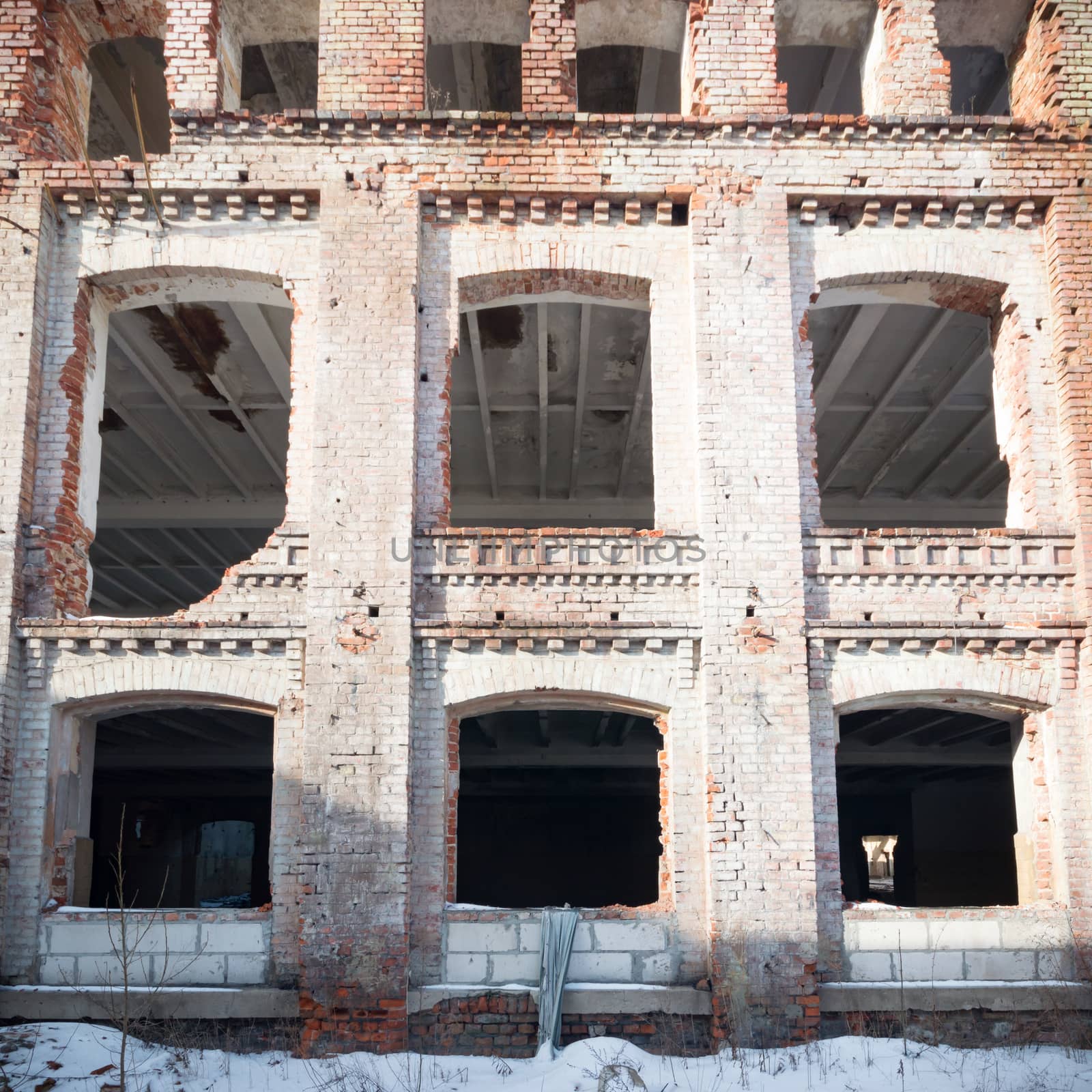 ruins of a very heavily polluted industrial factory, industrial series