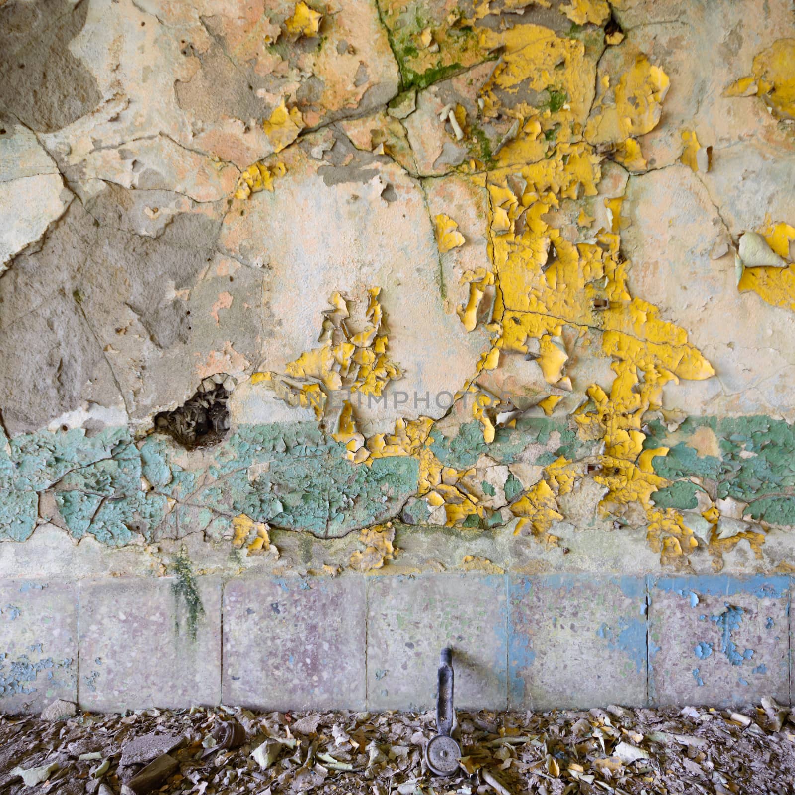 ruins of a very heavily polluted industrial factory, industrial series