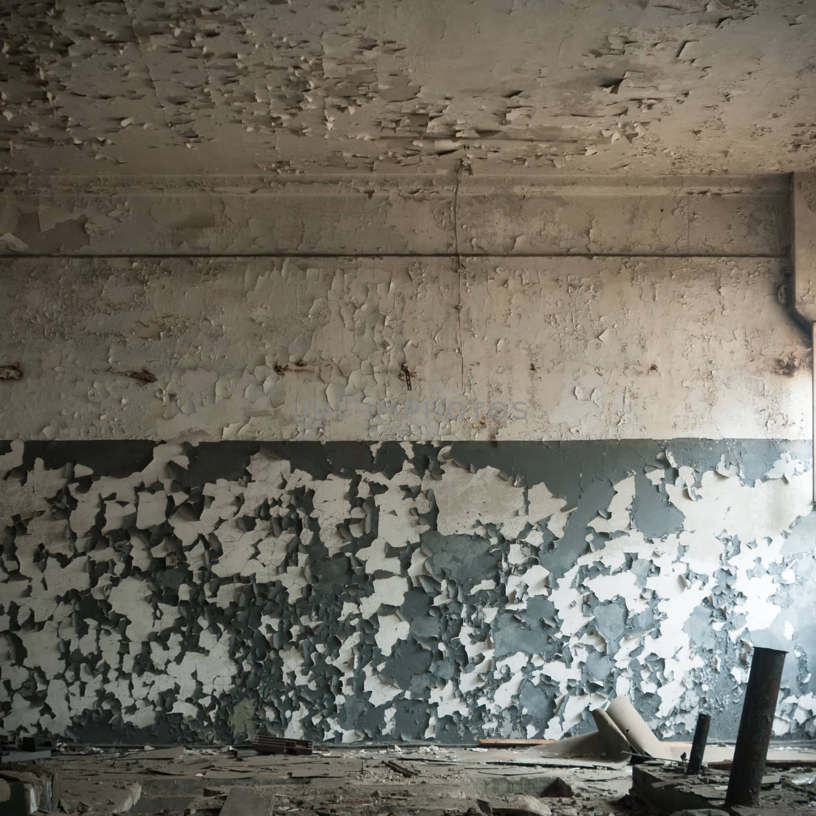 ruins of a very heavily polluted industrial factory, industrial series