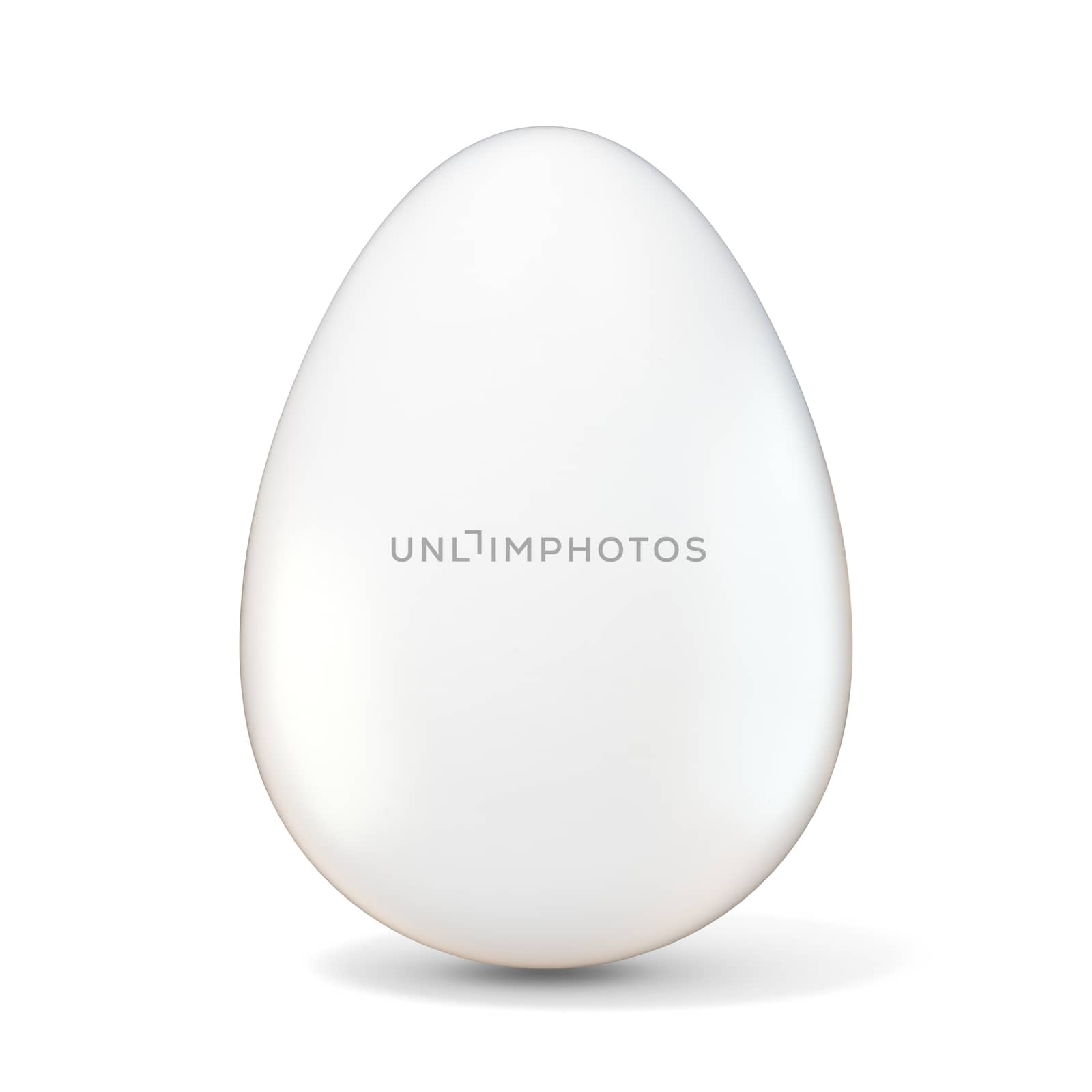 White egg. 3D render illustration isolated on white background