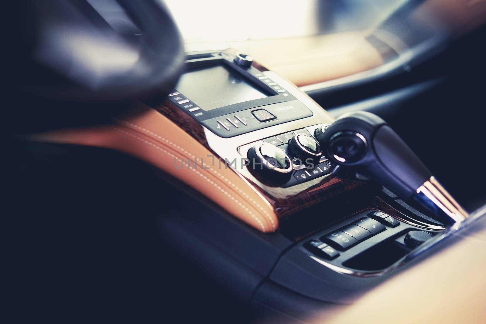 Clean Car Interior. Modern Vehicle Cockpit. Transportation Photo.