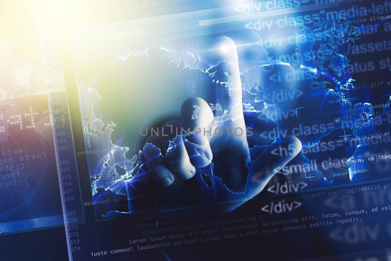 Web Applications Creation. Internet Technologies Concept. Programming and Coding Theme.