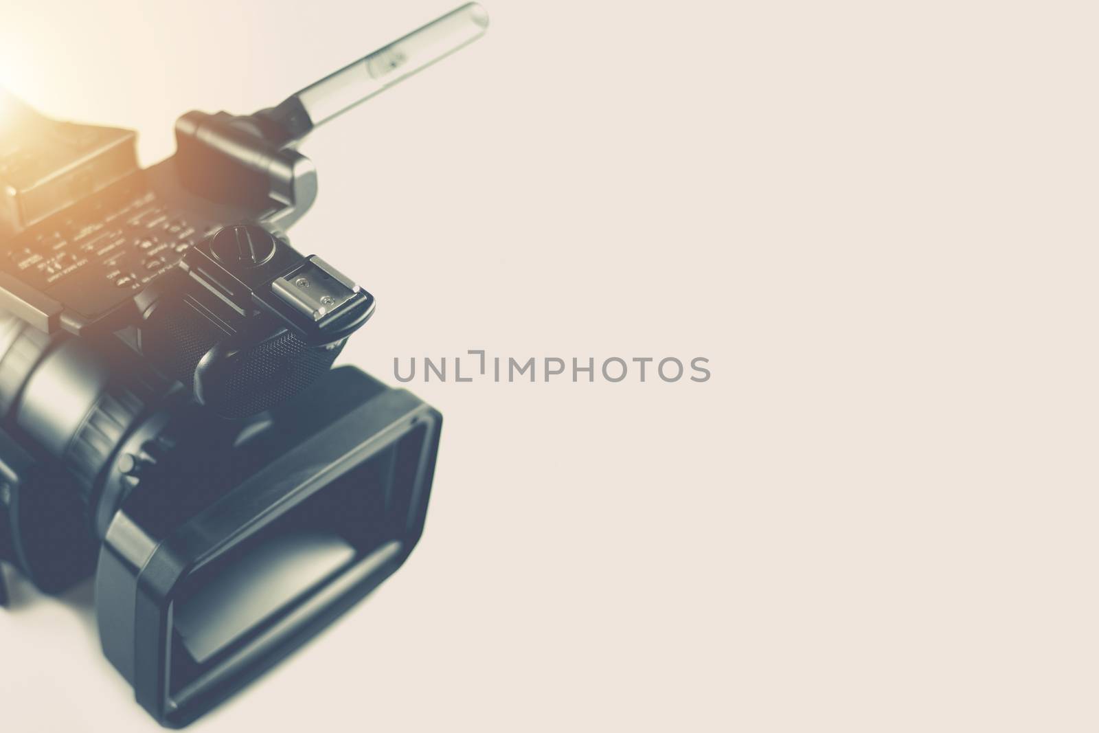 Videography Motion Picture Concept Background with Copy Space. HD Video Camera.