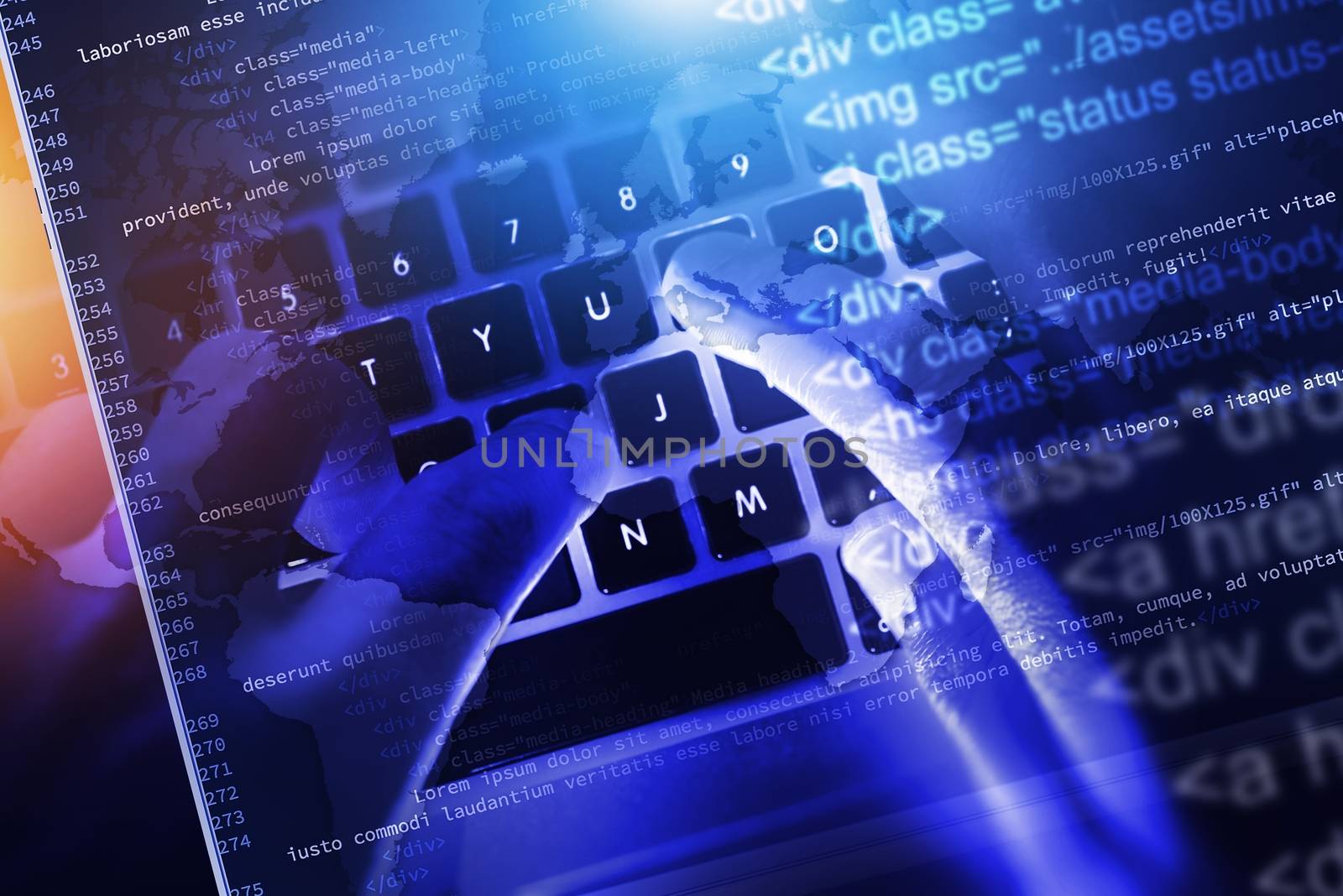 Website Code Development. Web Programming and Coding Conceptual Image. Internet and Communication Concept.