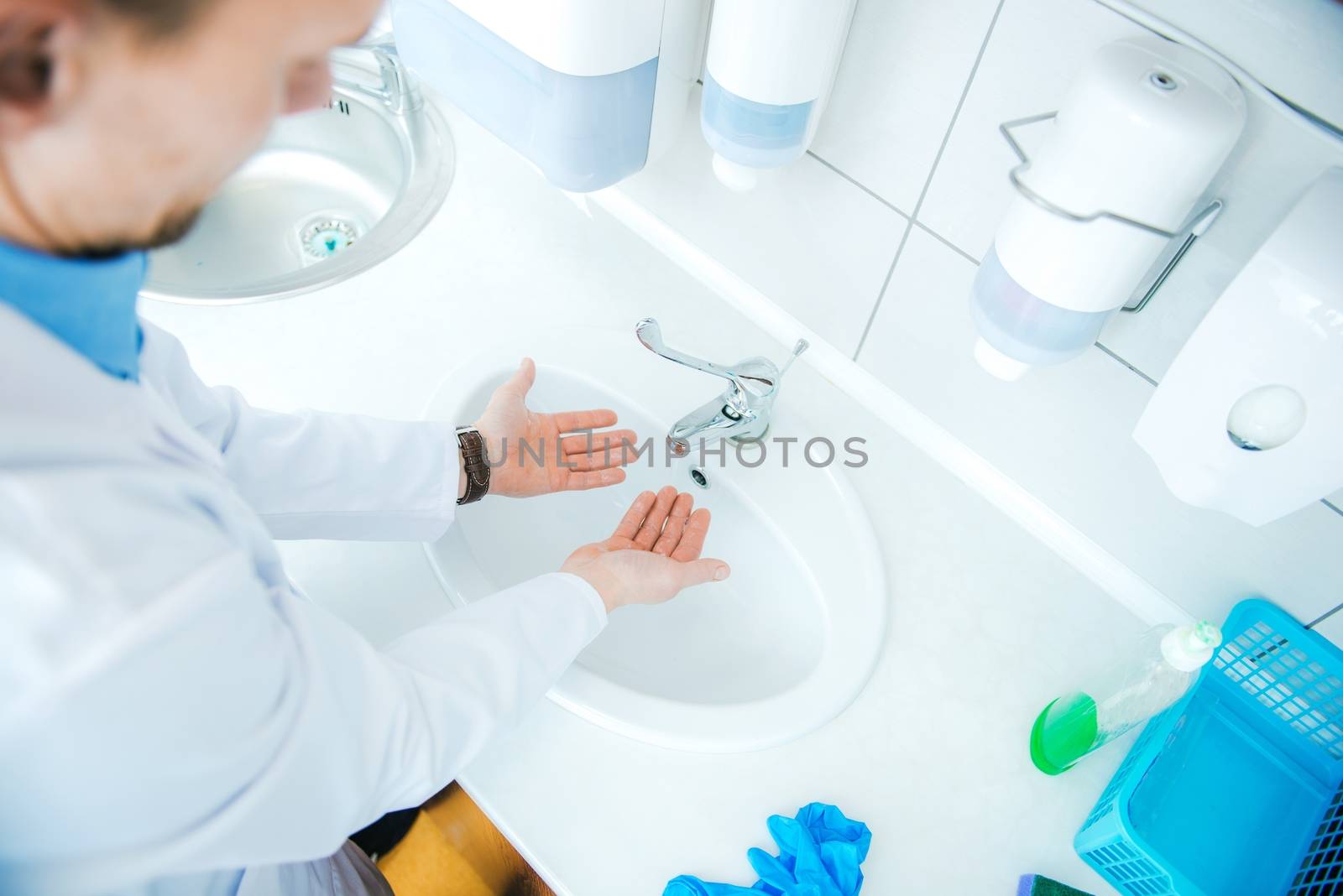 Doctor Office Hands Cleaning.  by welcomia