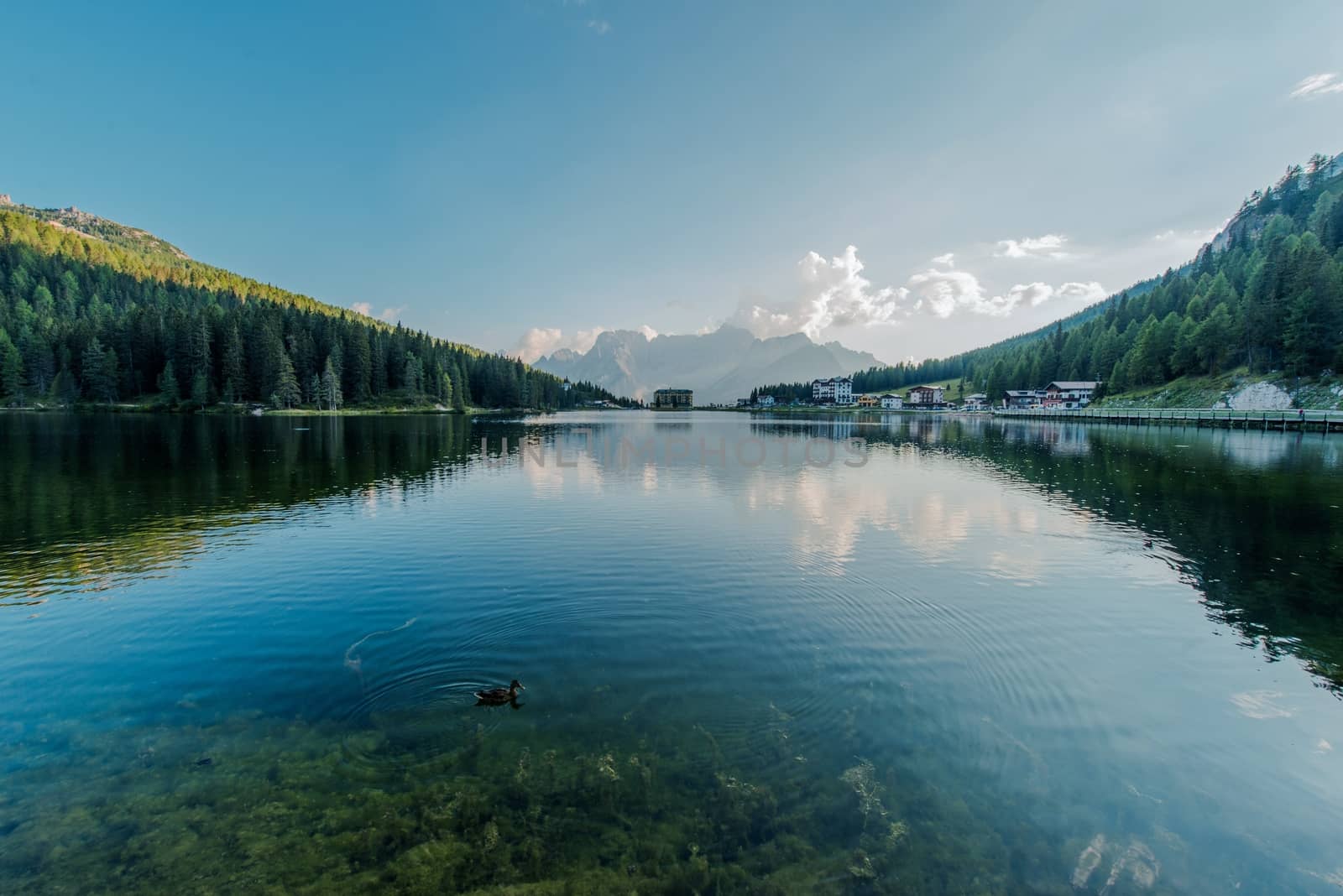 Misurina Italian Alps. Lake Misurina in Summer.