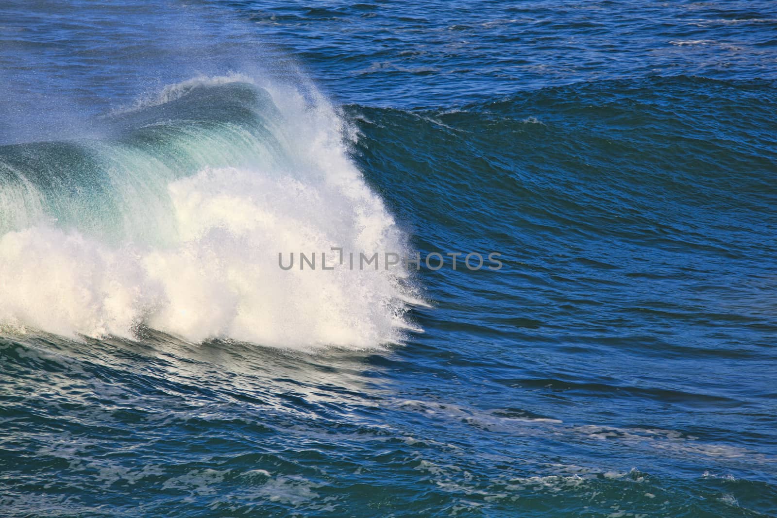 Sea surf great wave break on coastline
