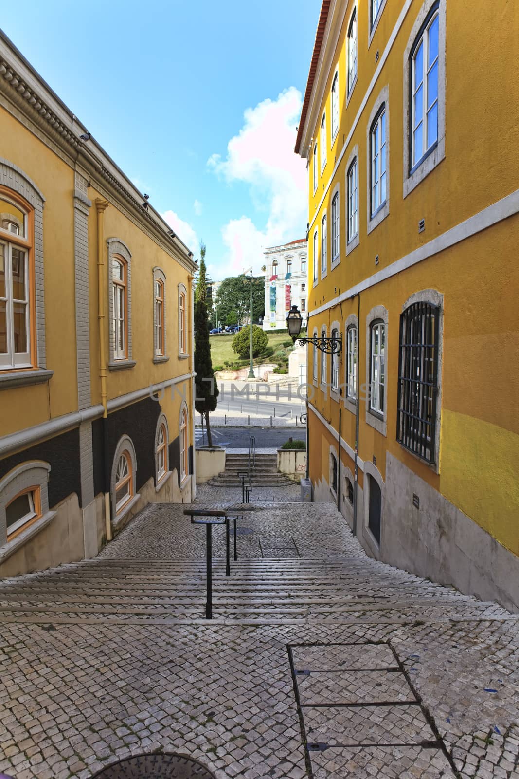 Street  in old town of Lisbon, Portugal