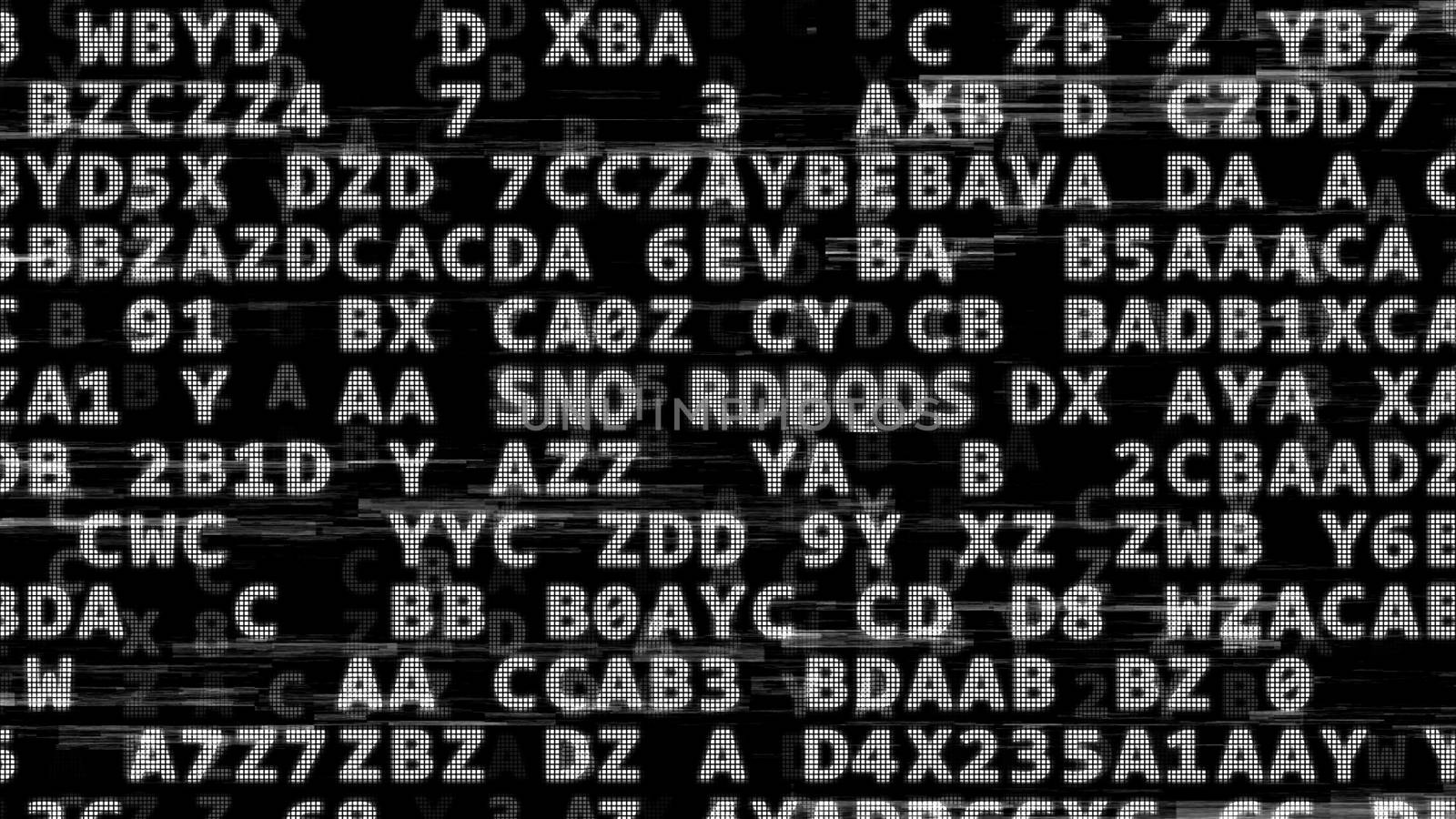 Abstract data code. Security technology concept. 3d illustration.