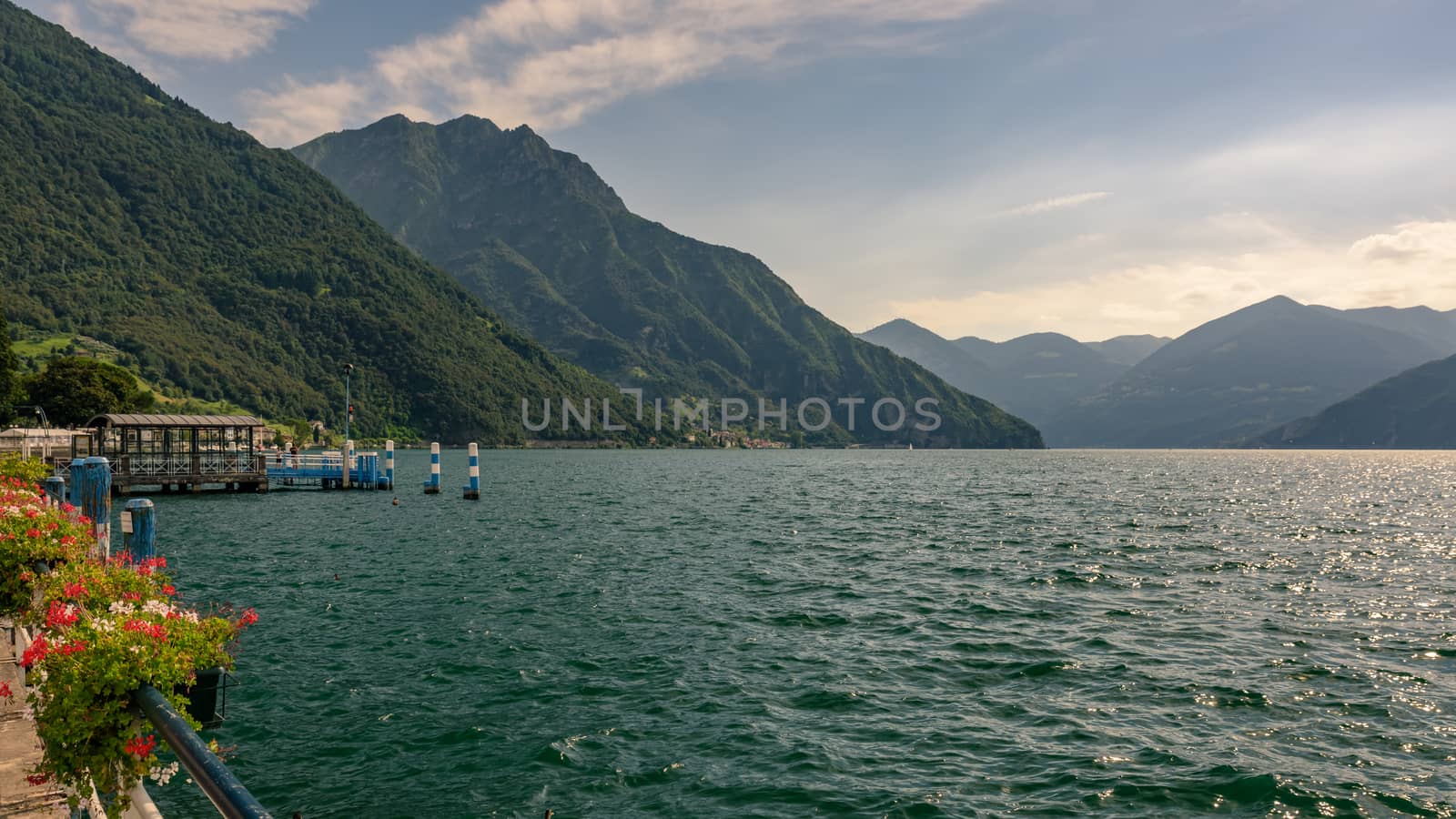 A wonderful view of the Iseo lake from Pisogne town.
