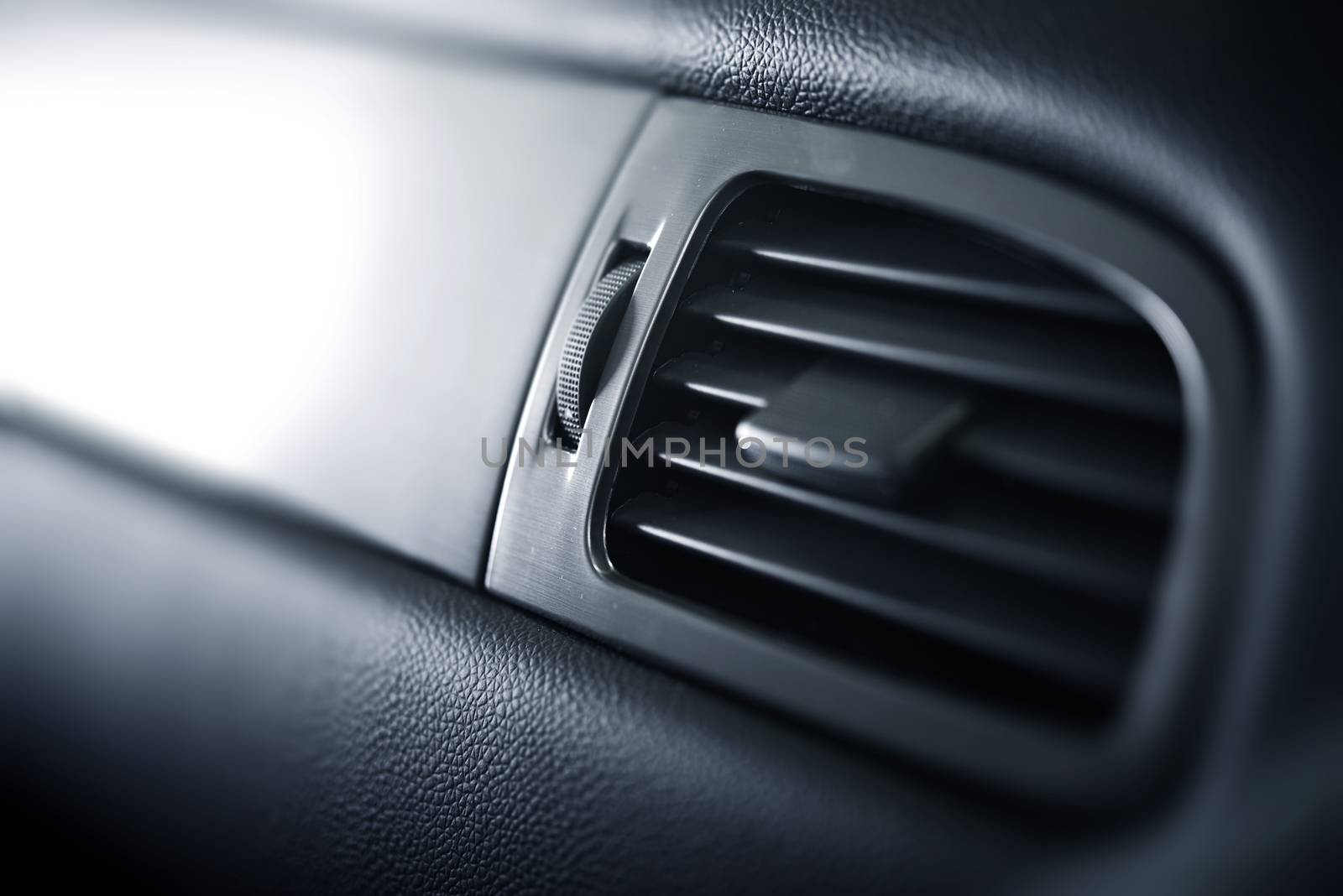 Car Air Condition Vent Closeup Photo. Car Interior Vent Details.