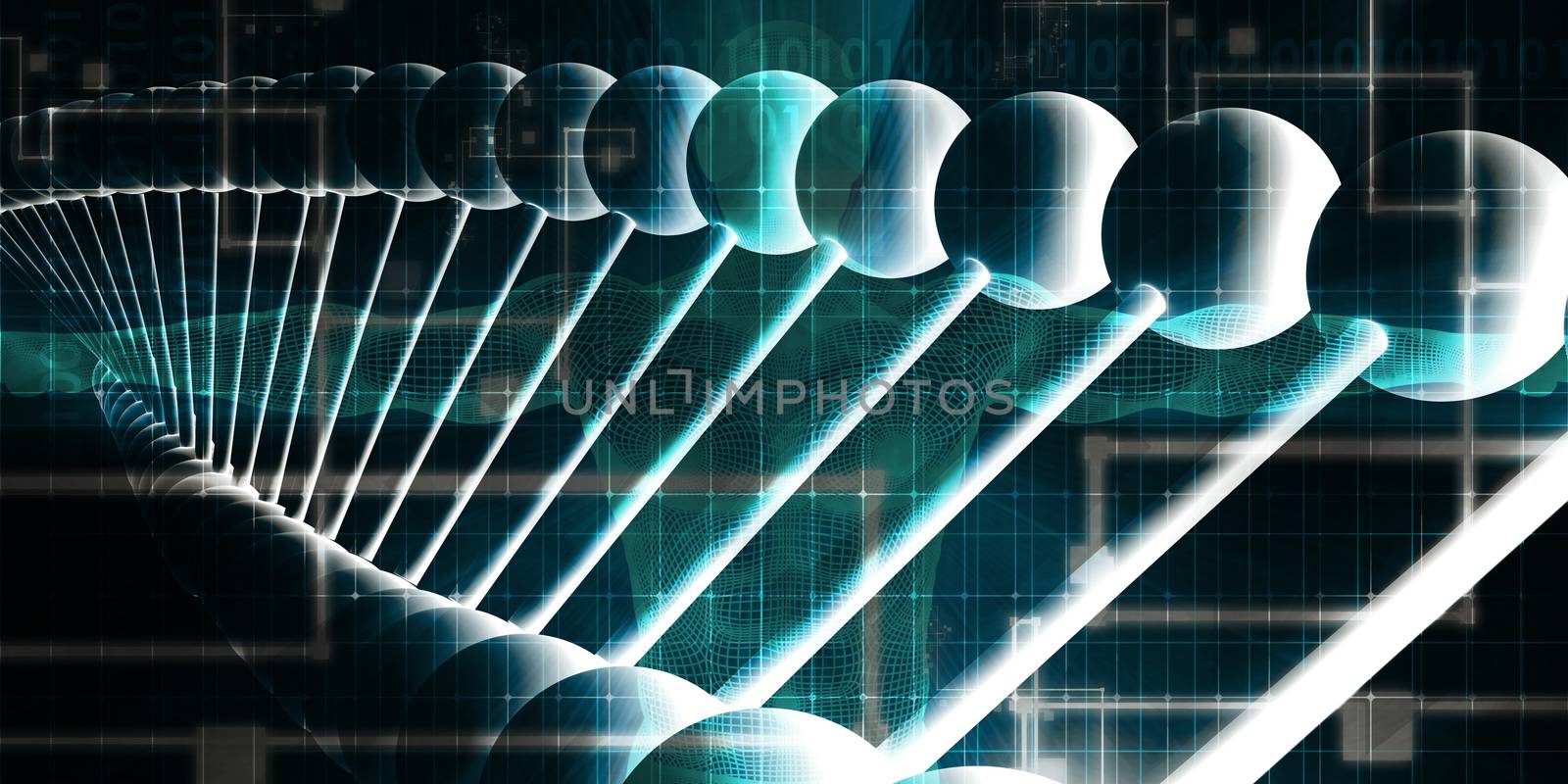 DNA Helix Abstract by kentoh