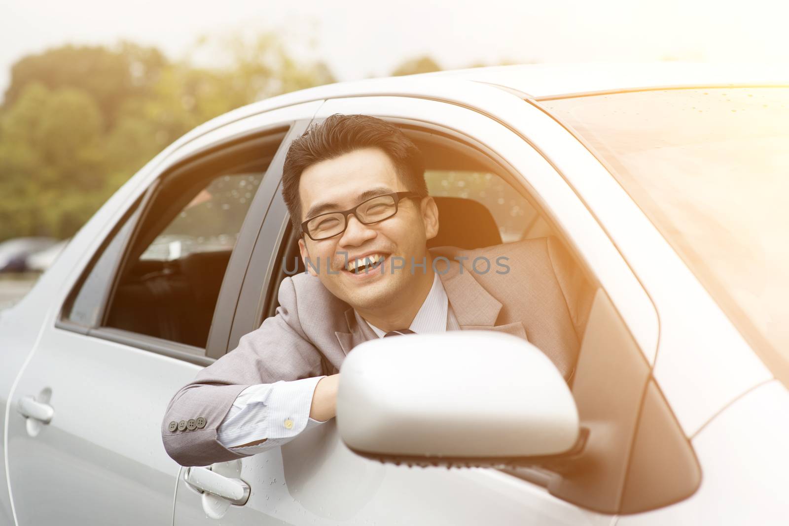 Happy driver smiling by szefei
