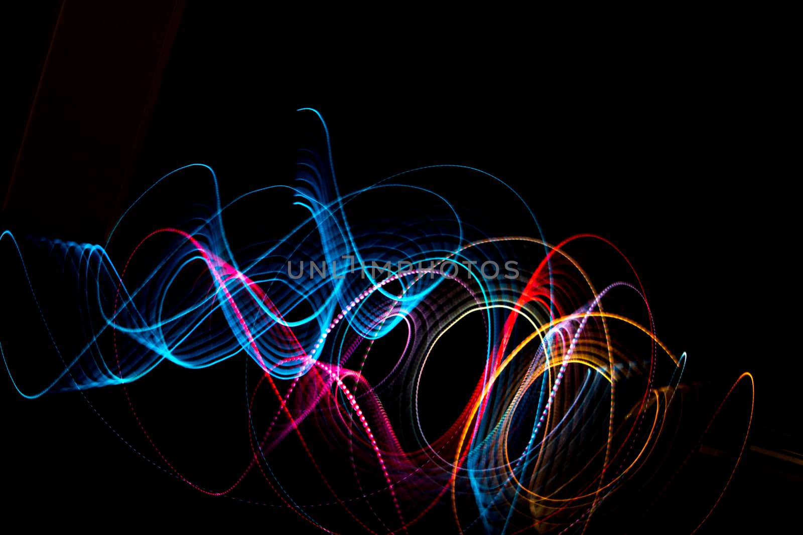 light painting with black background