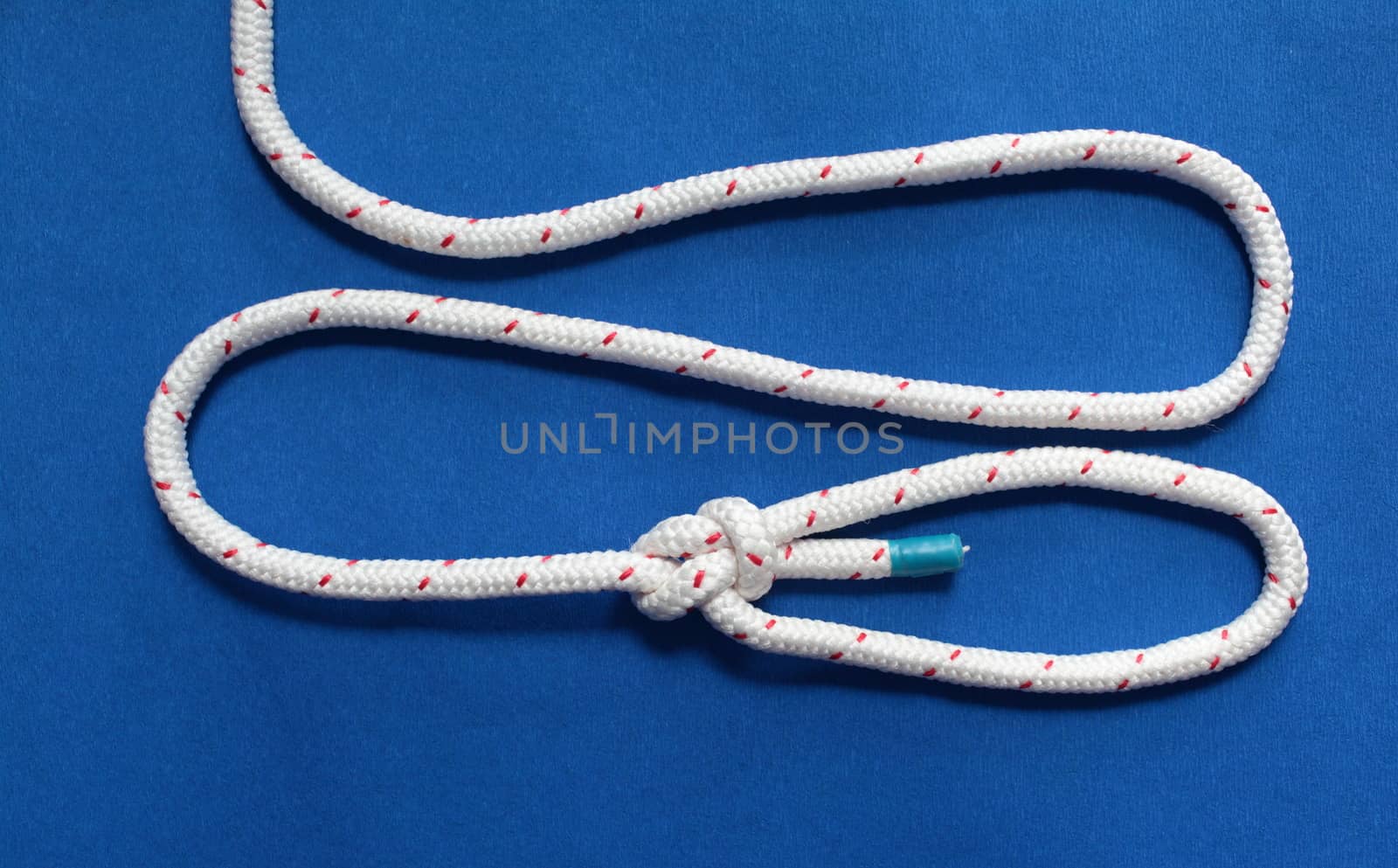 Knot loop sea knot against  blue background 