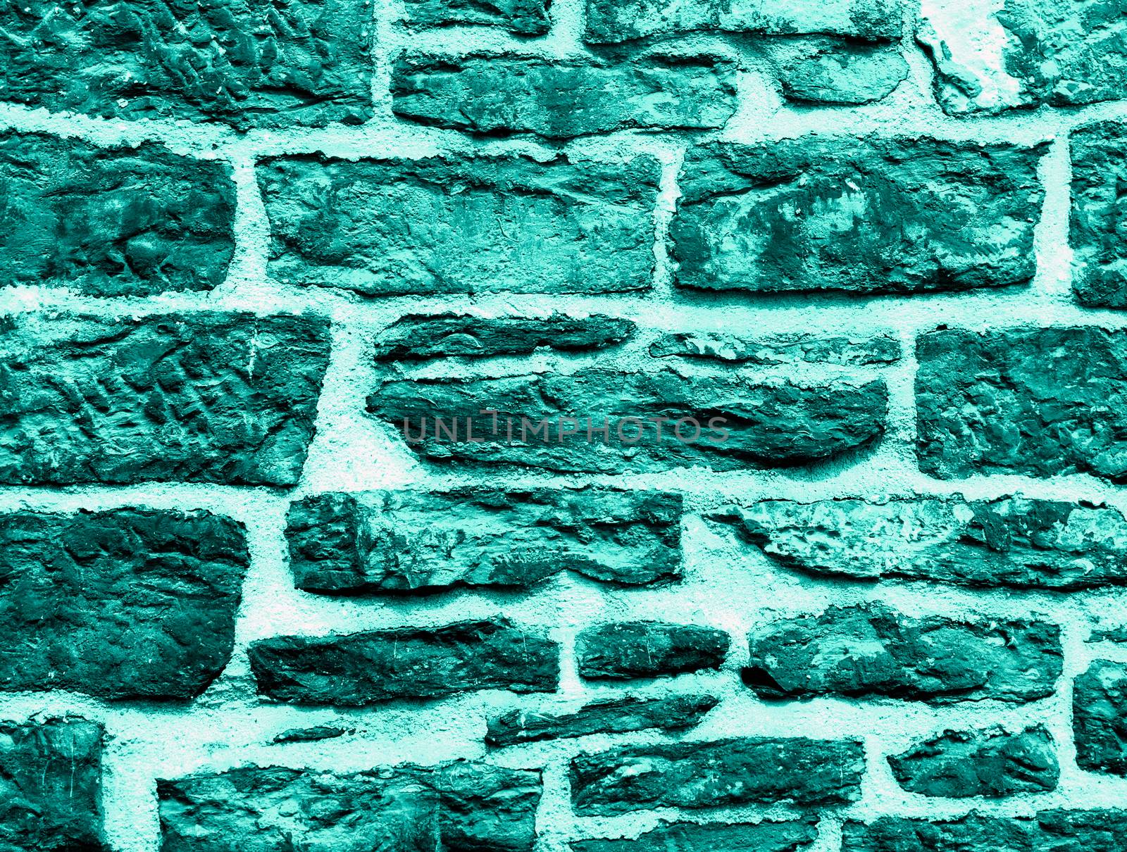 Turquoise Bricks Background by zhekos