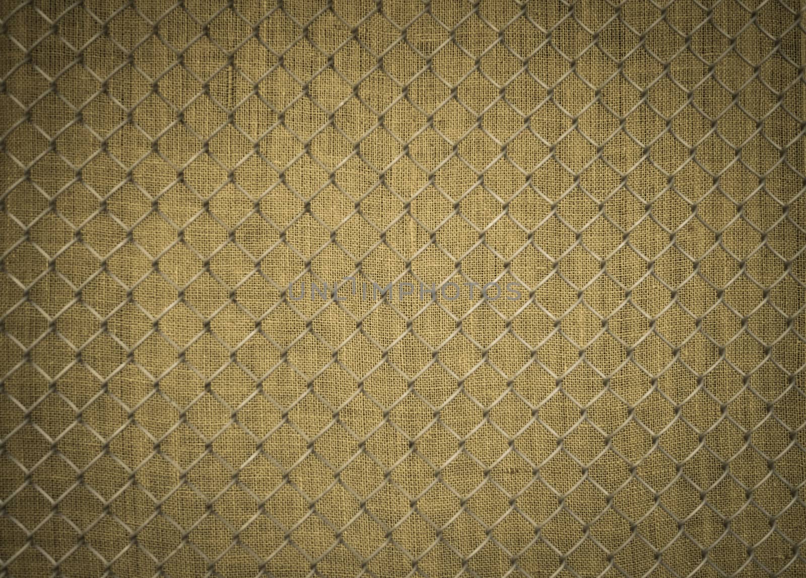 background texture of metal mesh on the old fabric