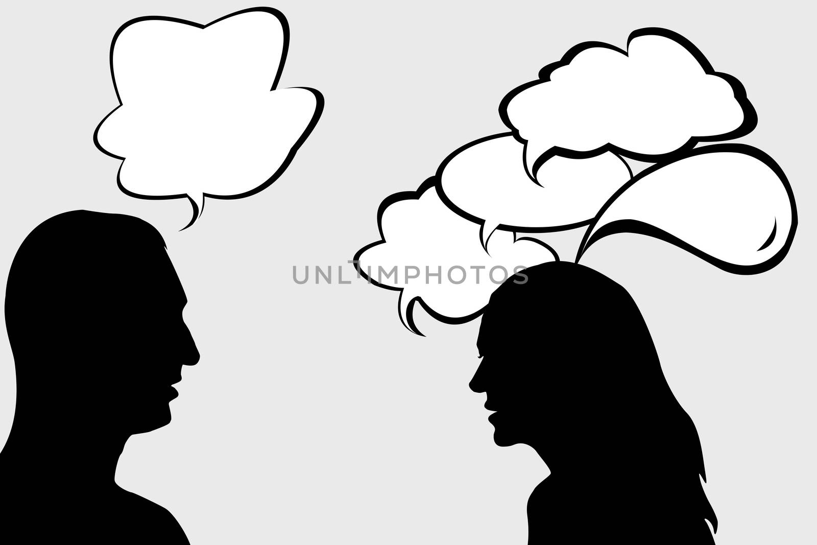 Dialogue between woman and man by hibrida13