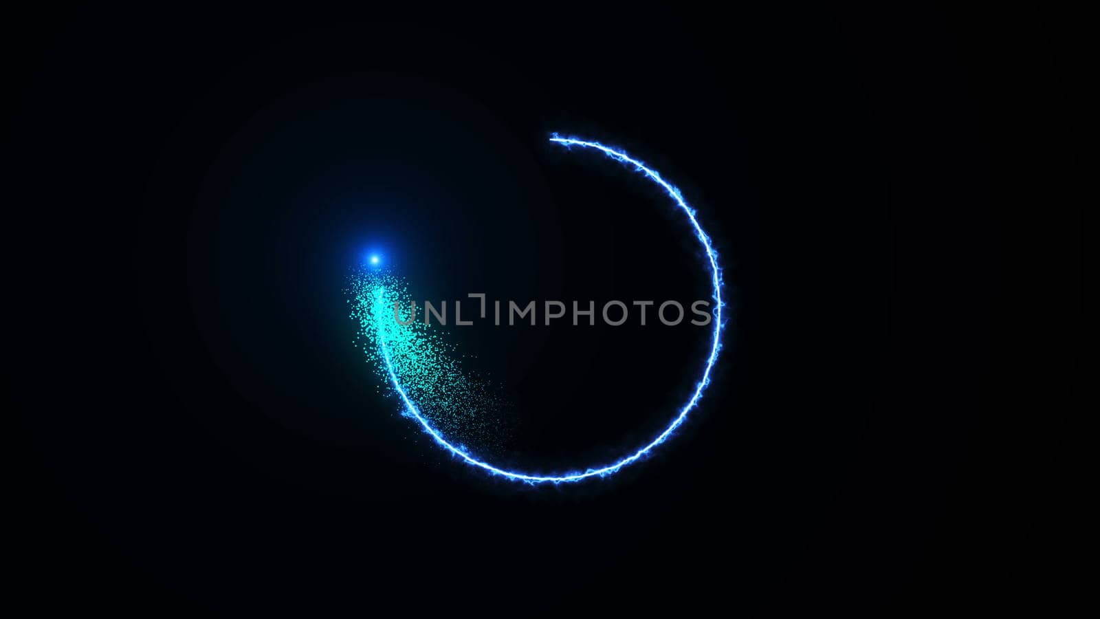 Energy circle with a flash on a black background by nolimit046