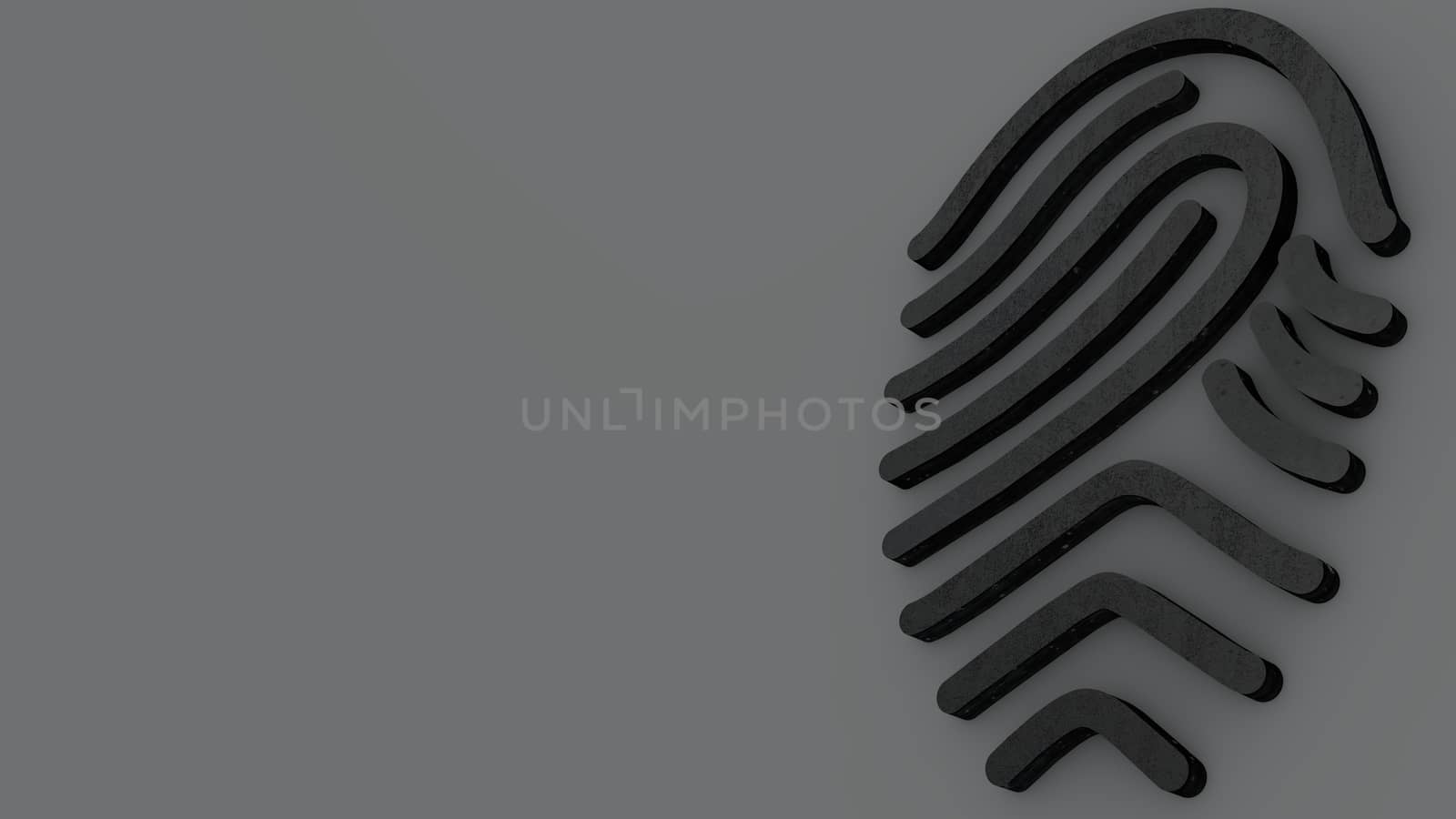 Abstract background with fingerprint. Digital backdrop. 3d rendering