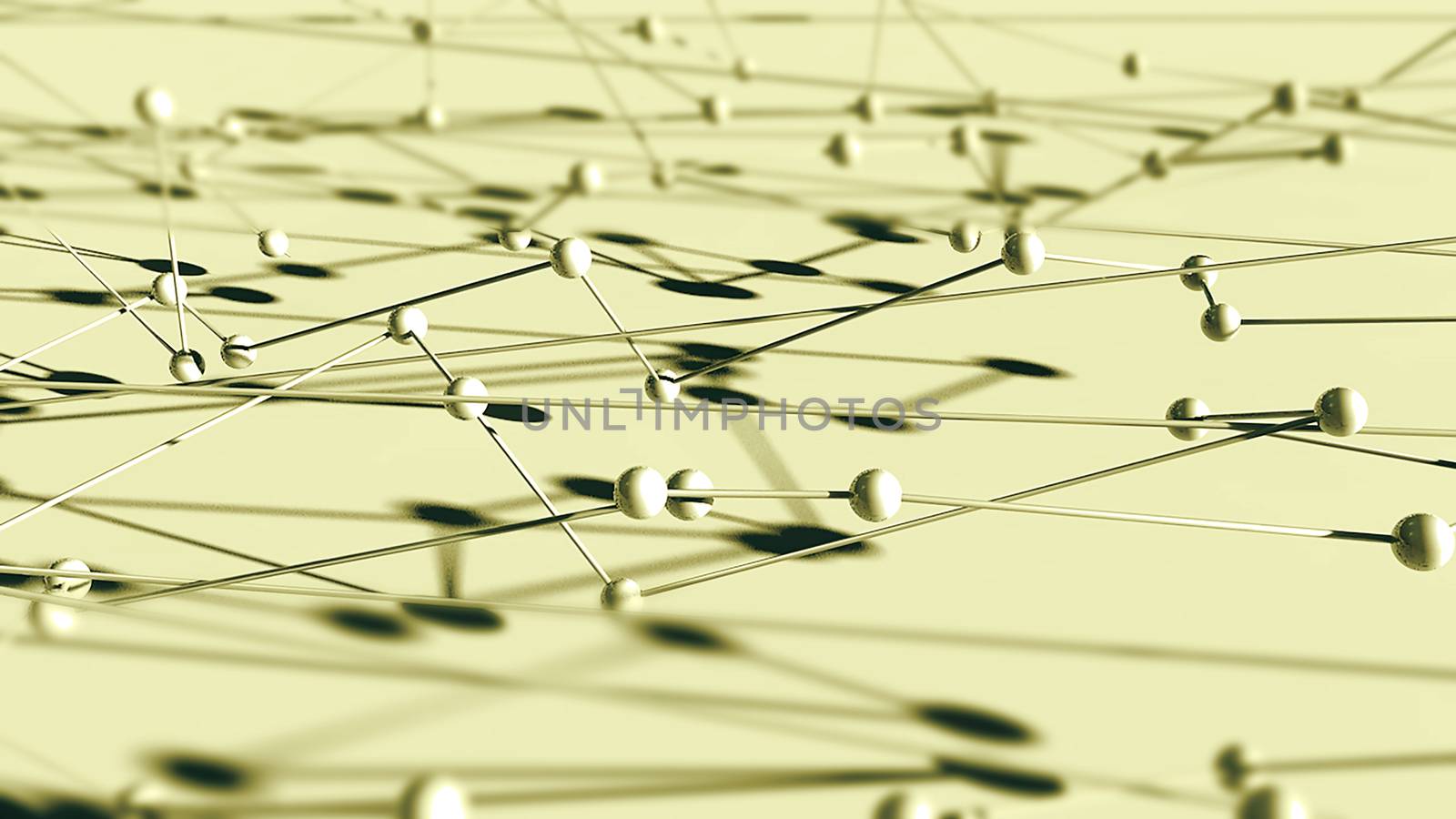 Abstract connection dots. Realistic future background by nolimit046