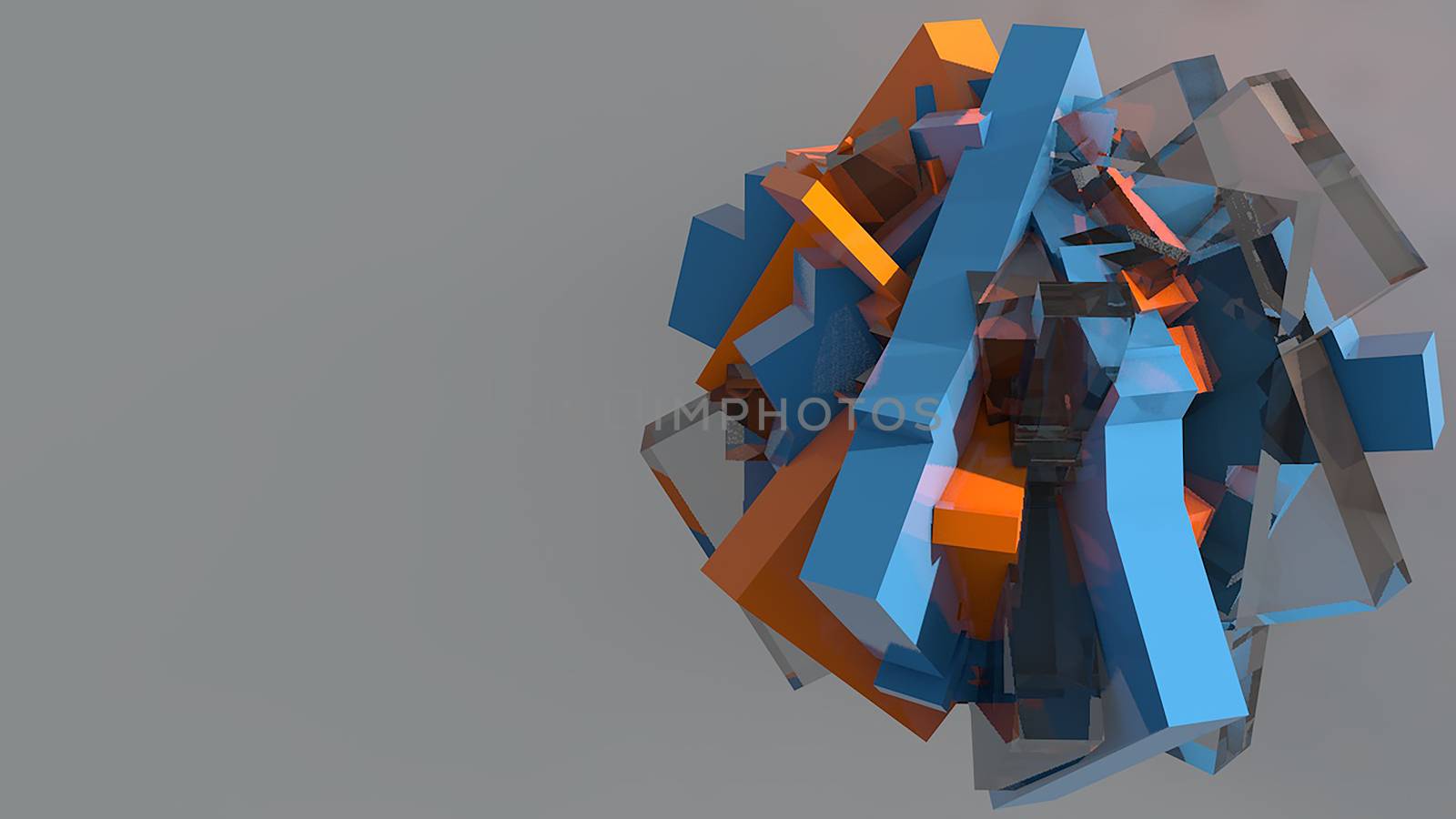 abstract background with geometric shapes. 3d rendering