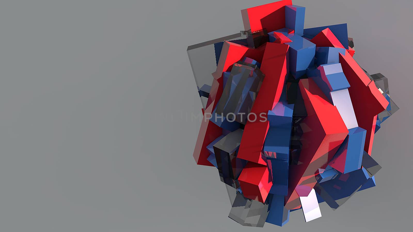 abstract background with geometric shapes. 3d rendering