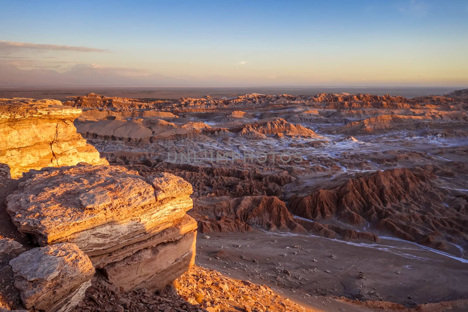 Valle de la Luna at sunset in San Pedro de Atacama, Chile by daboost