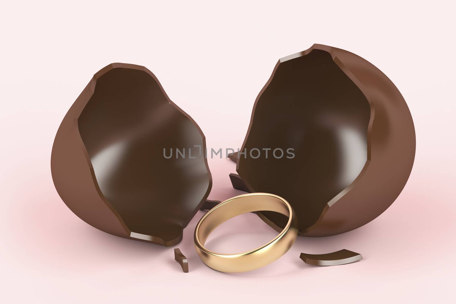 Chocolate egg and engagement ring by magraphics