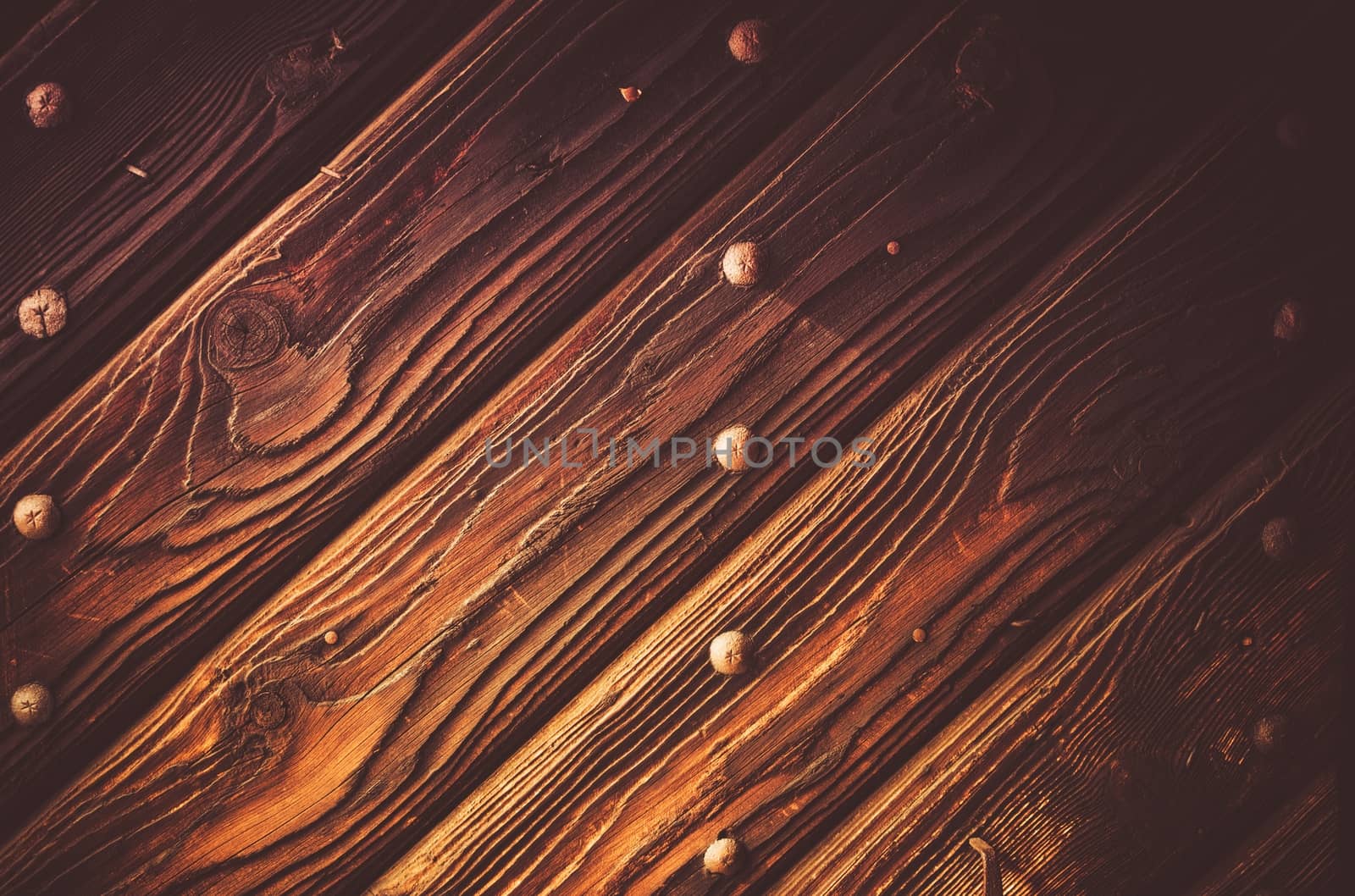 Wooden Vintage Gates Photo Background. Dark Wood Background.