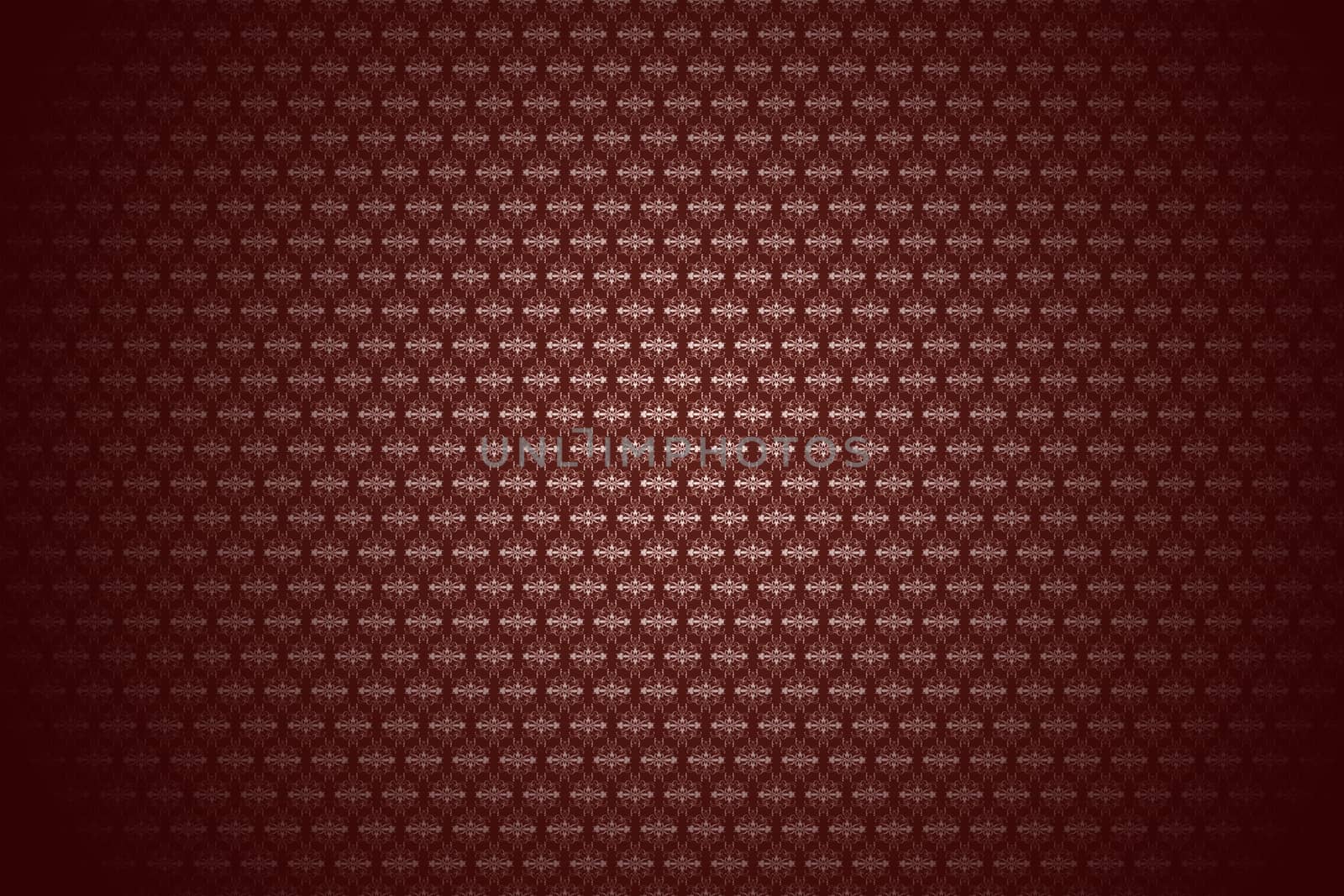 Burgundy-Maroon Retro Style Background. Vintage Floral Pattern with Dark Vignette.