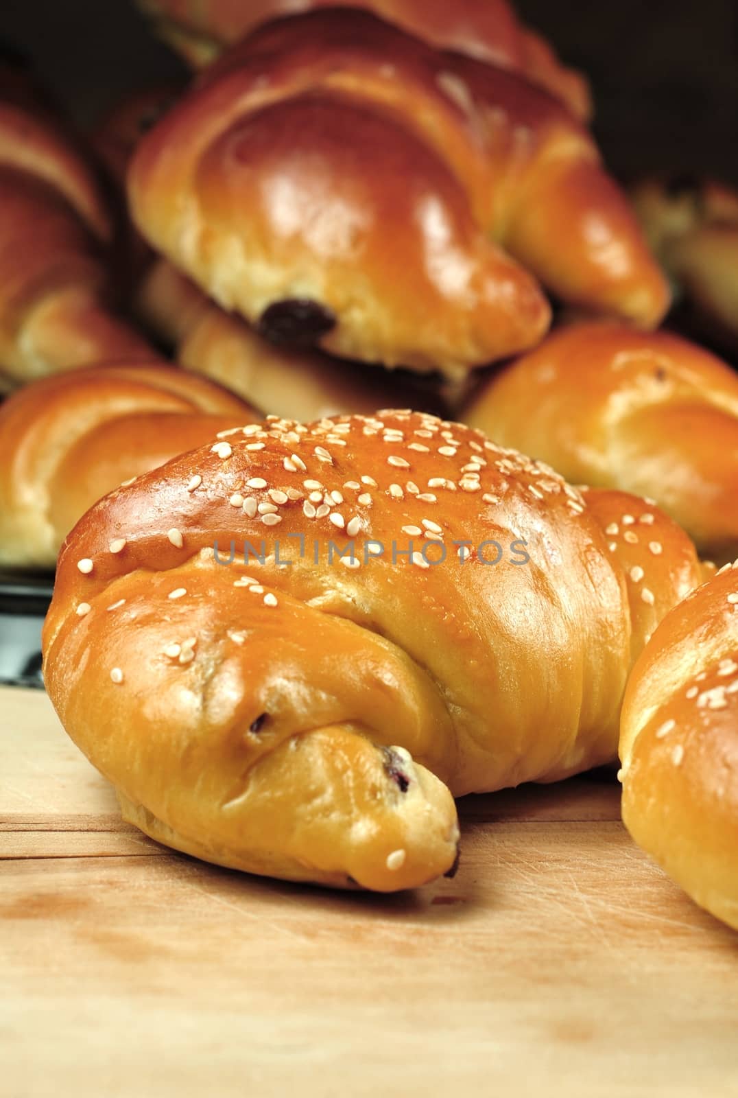 Fresh Croissants on the Table