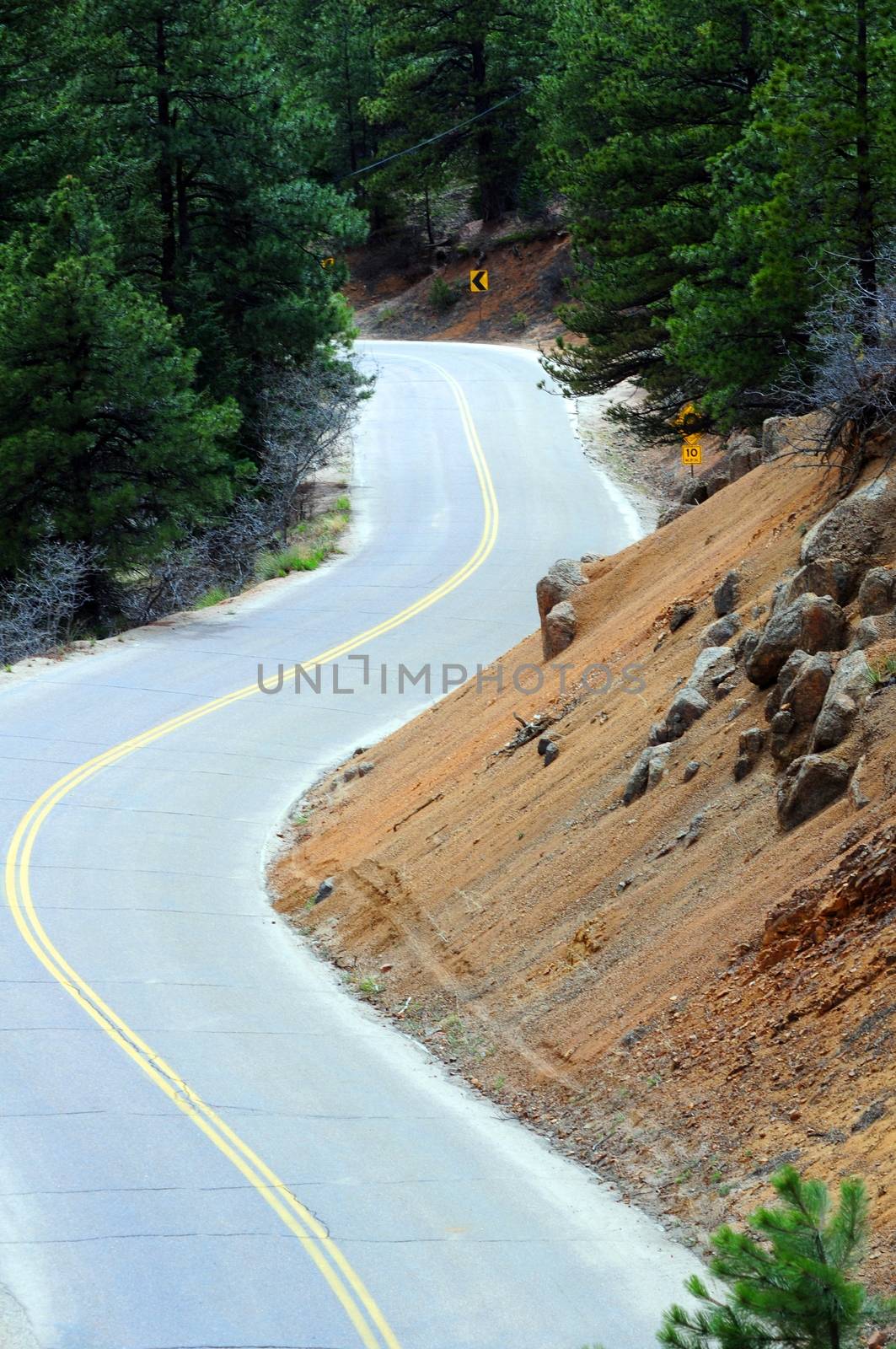 Road Curves. Colorado Road, Colorado USA