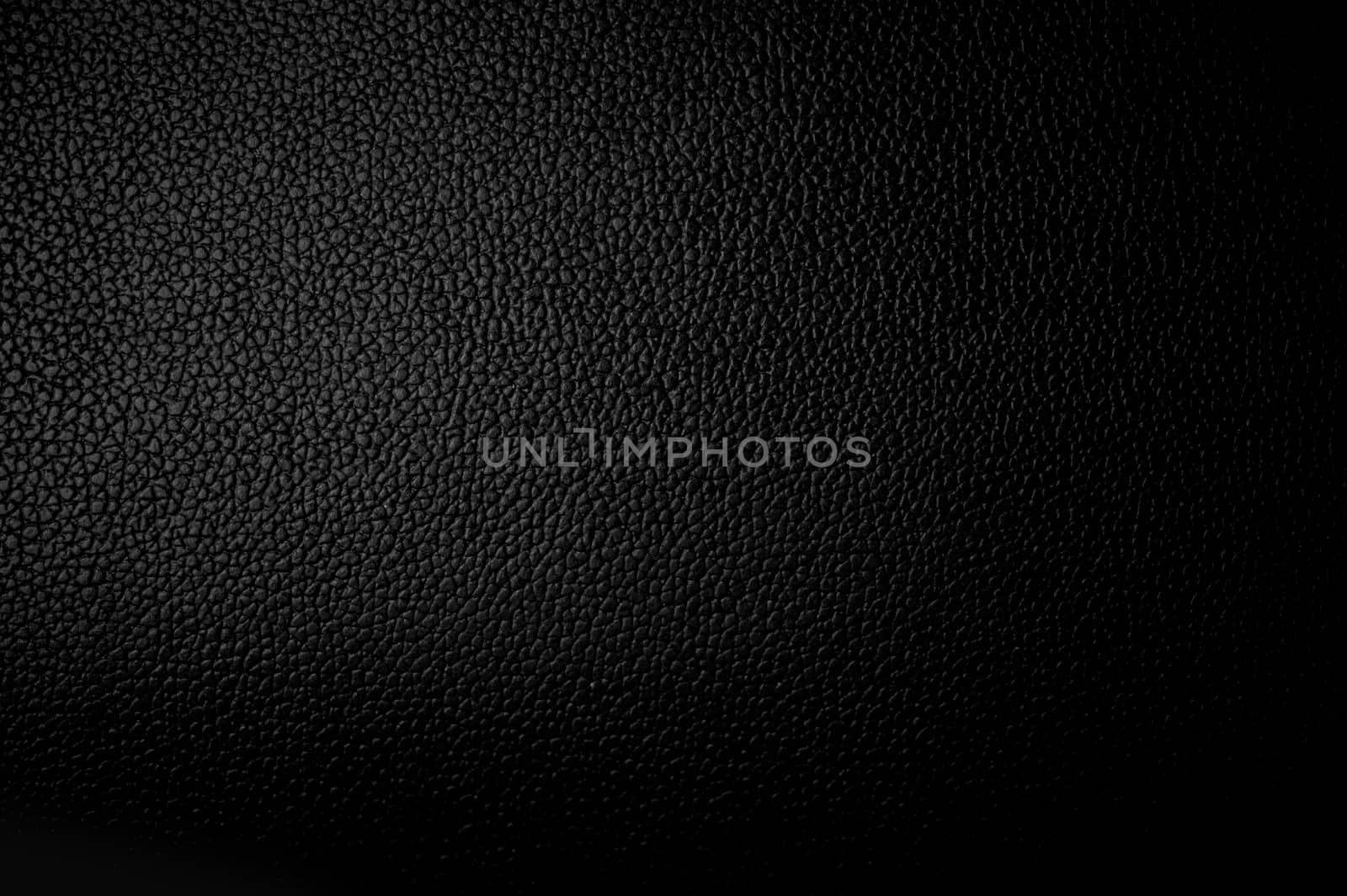 Black Plastic Background - Horizontal Studio Photo. Partially Illuminated.