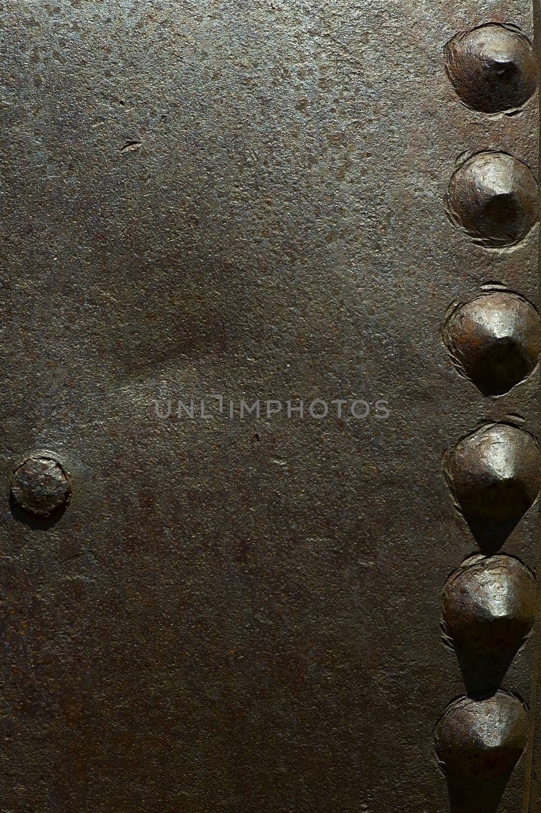 Large Rivets Old Metal Background - Corroded Metal Texture