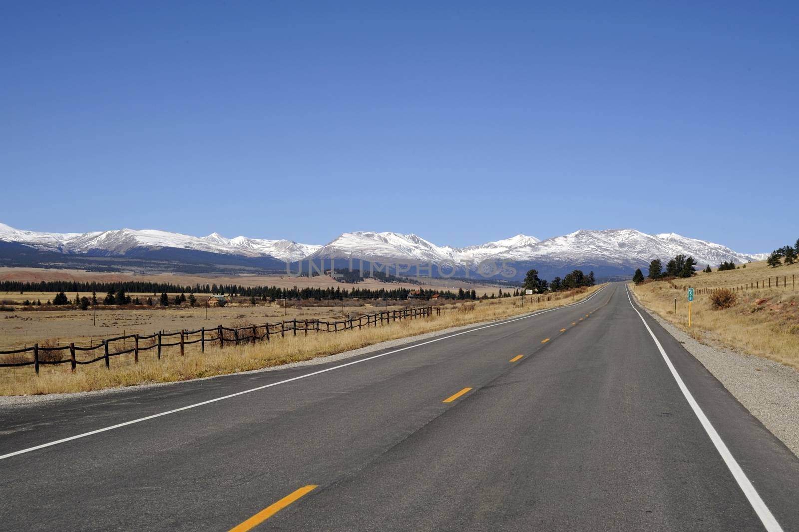 Colorado Highway. Central Colorado State. Near South Park, Colorado
