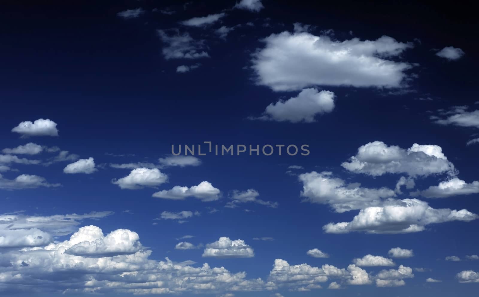 Dark Blue Sky with Few Clouds - Summer Sky