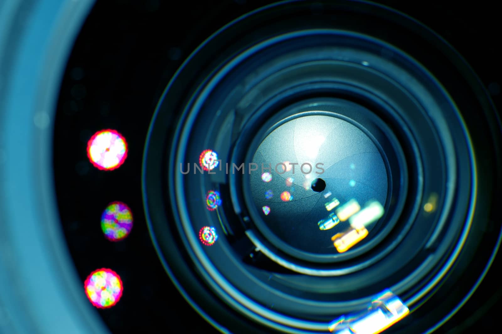 Lens Iris in Macro Photography. Cool Photography Theme.