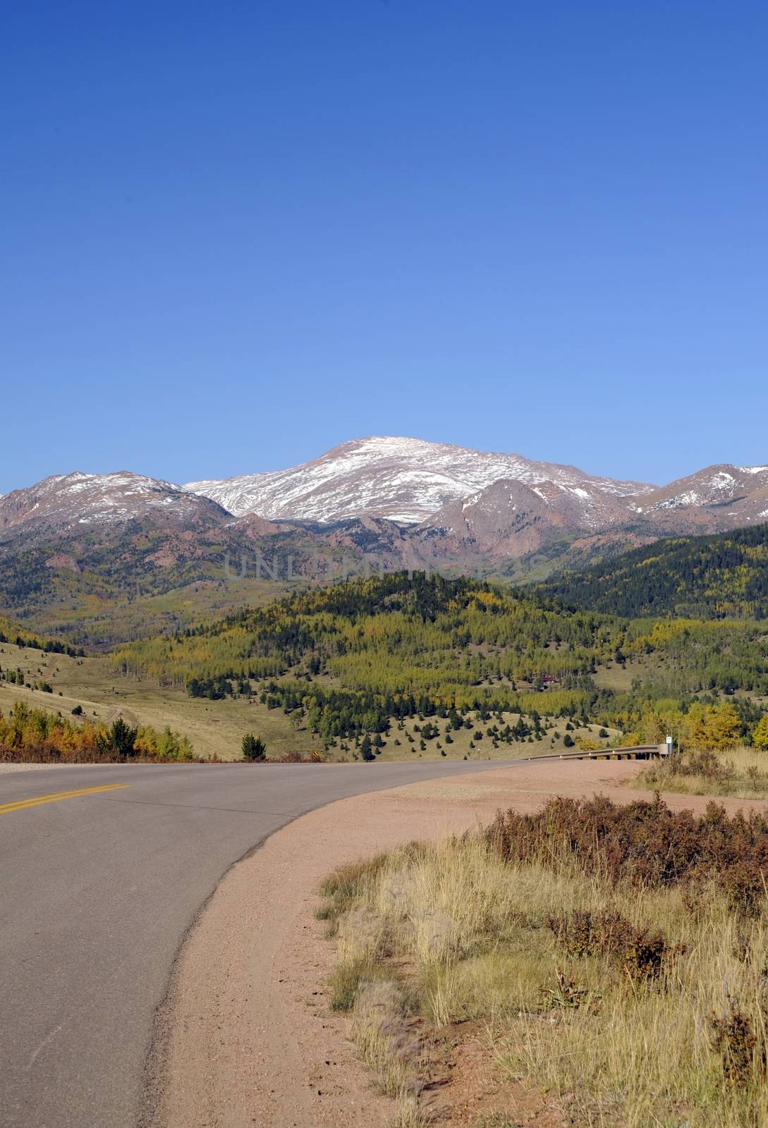 Cripple Creek Area. Colorado USA. Rocky Mountains. Vertical Photo