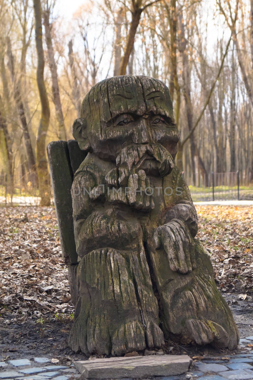 wooden sculptures grandfather