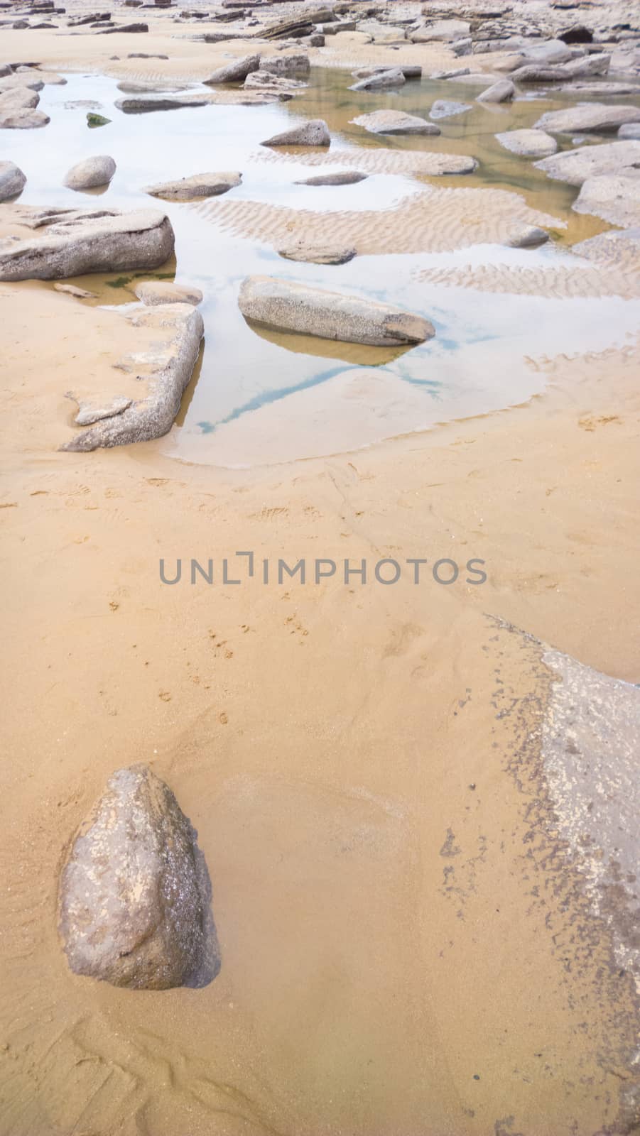 Sand and rocks on a beach