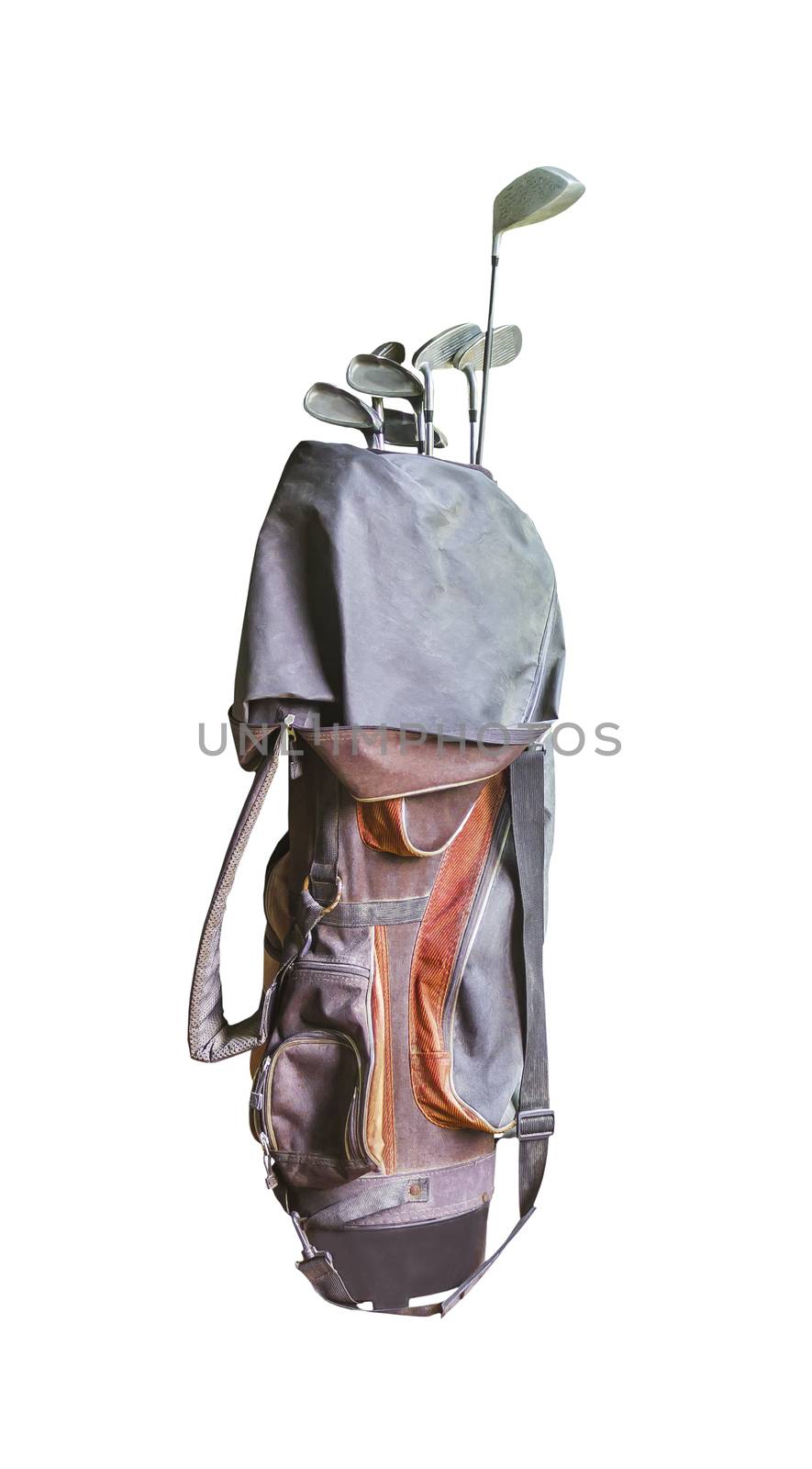 Golf bag isolated on a white background