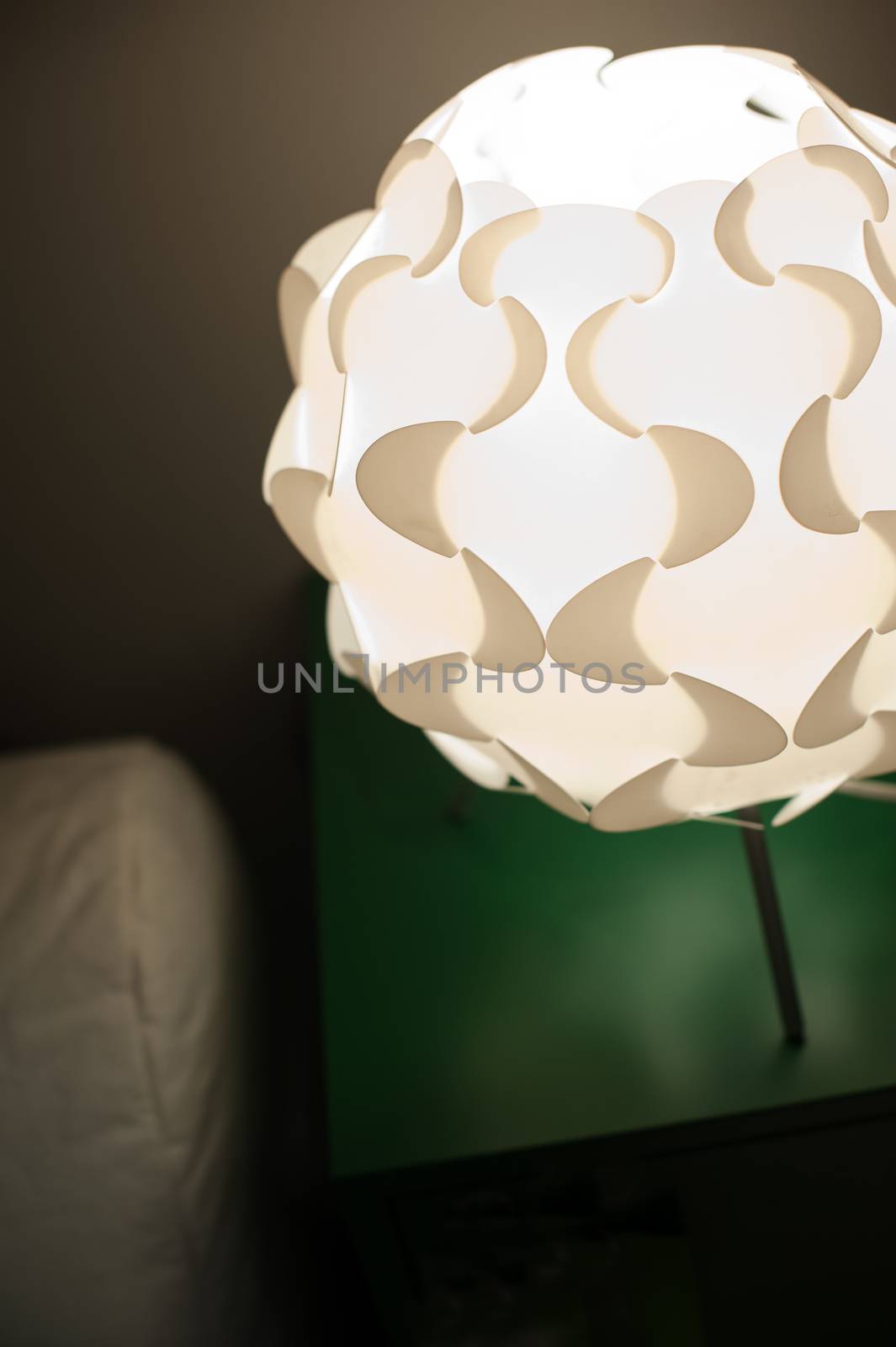 Beautiful designer desk lamp in the interior by timonko