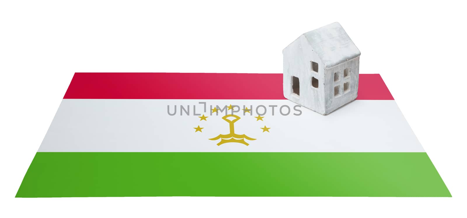 Small house on a flag - Tajikistan by michaklootwijk