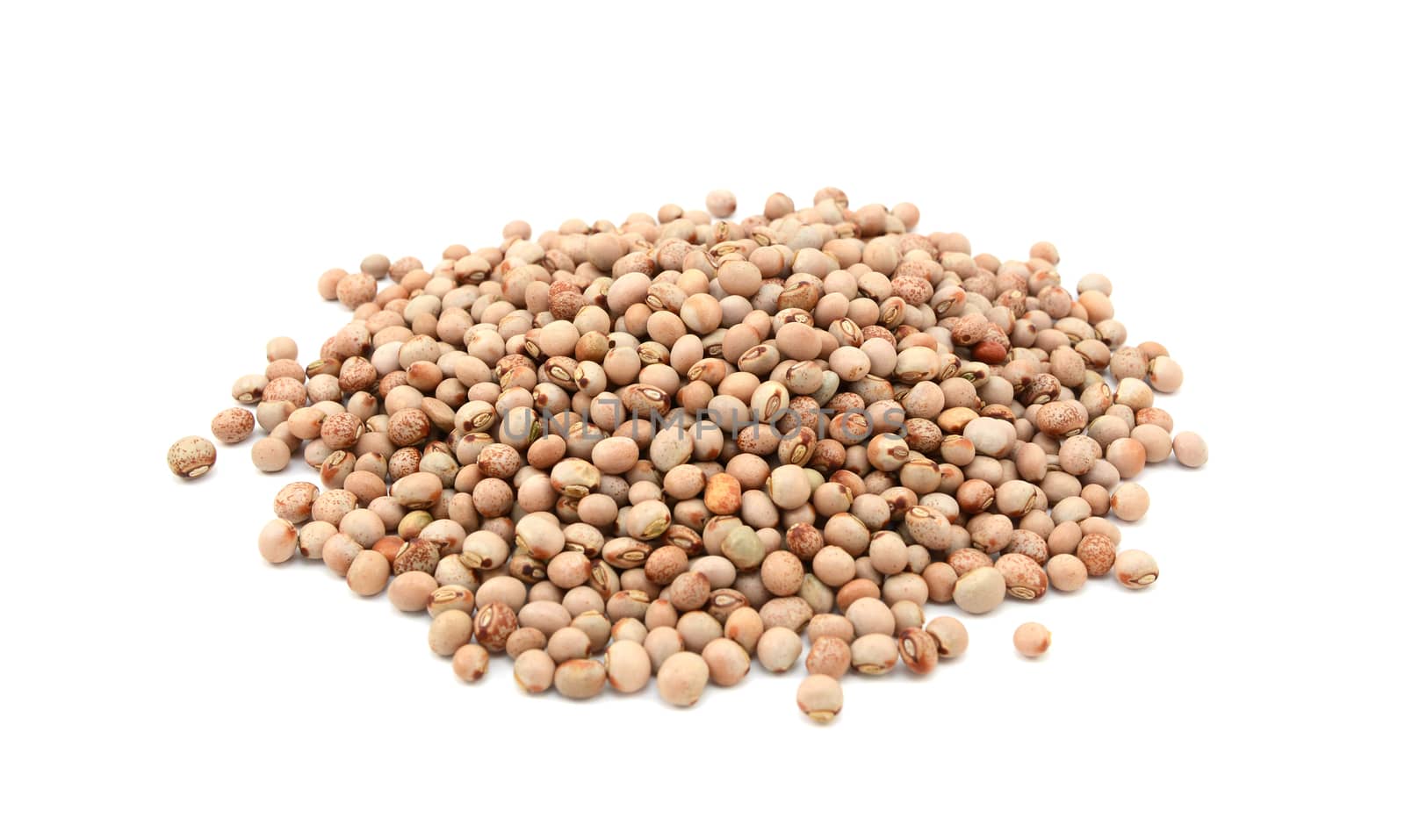 Dried pigeon peas, isolated on a white background